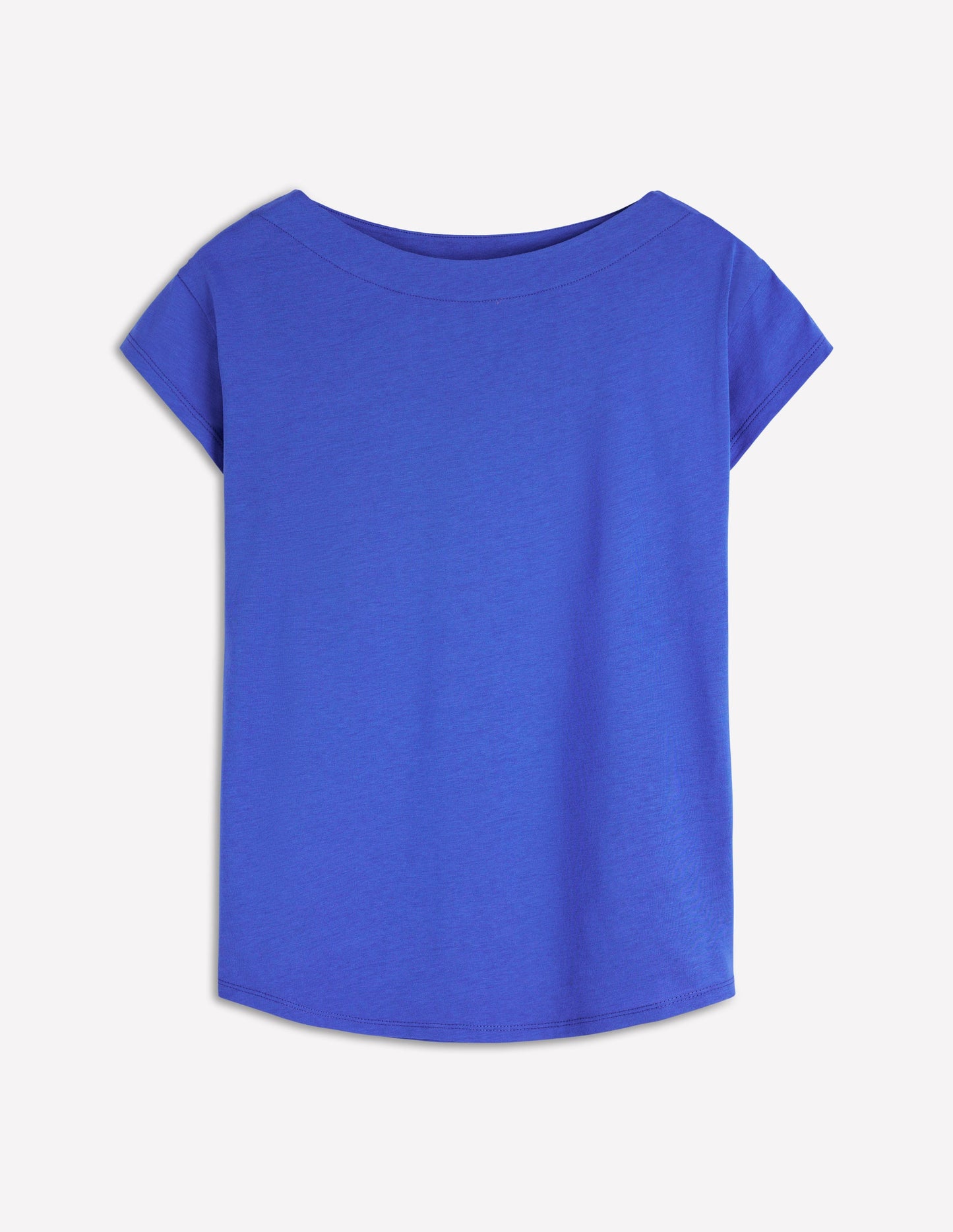 Superweiches T-Shirt mit U-Boot-Ausschnitt-Beaucoup Blue