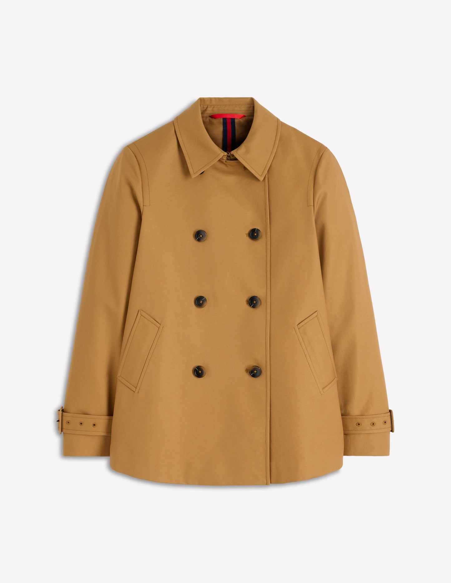 Ausgestellter Trenchcoat mit Herz-Bunt, Stroh
