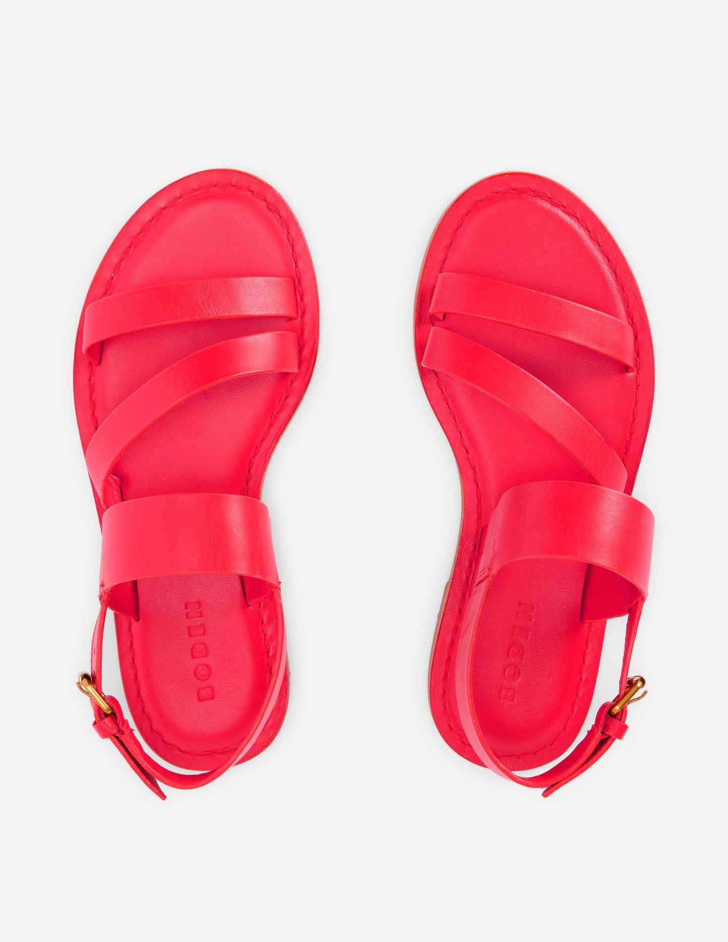 Sandales asymétriques-ROUGE