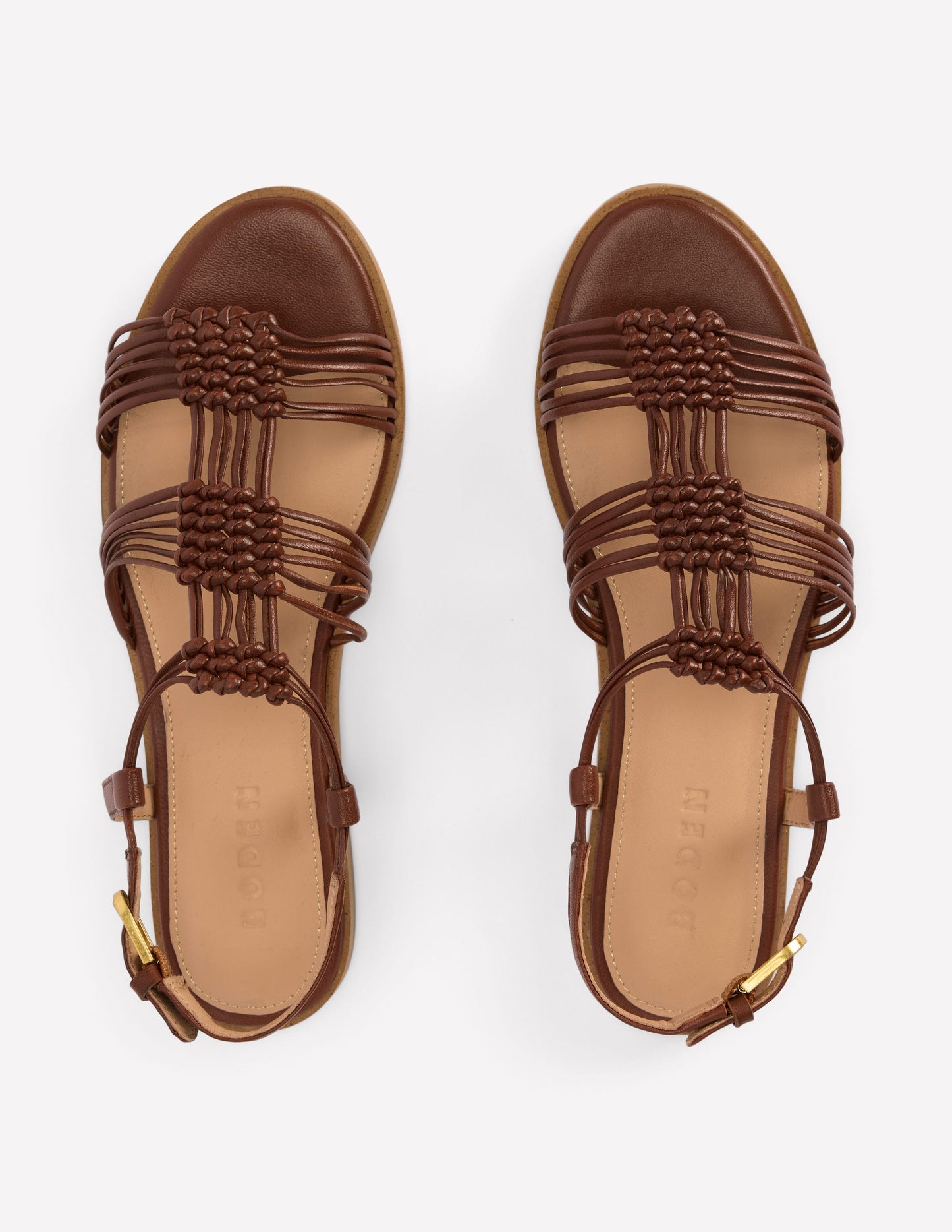 Multi Strap Knot Sandal-Tan