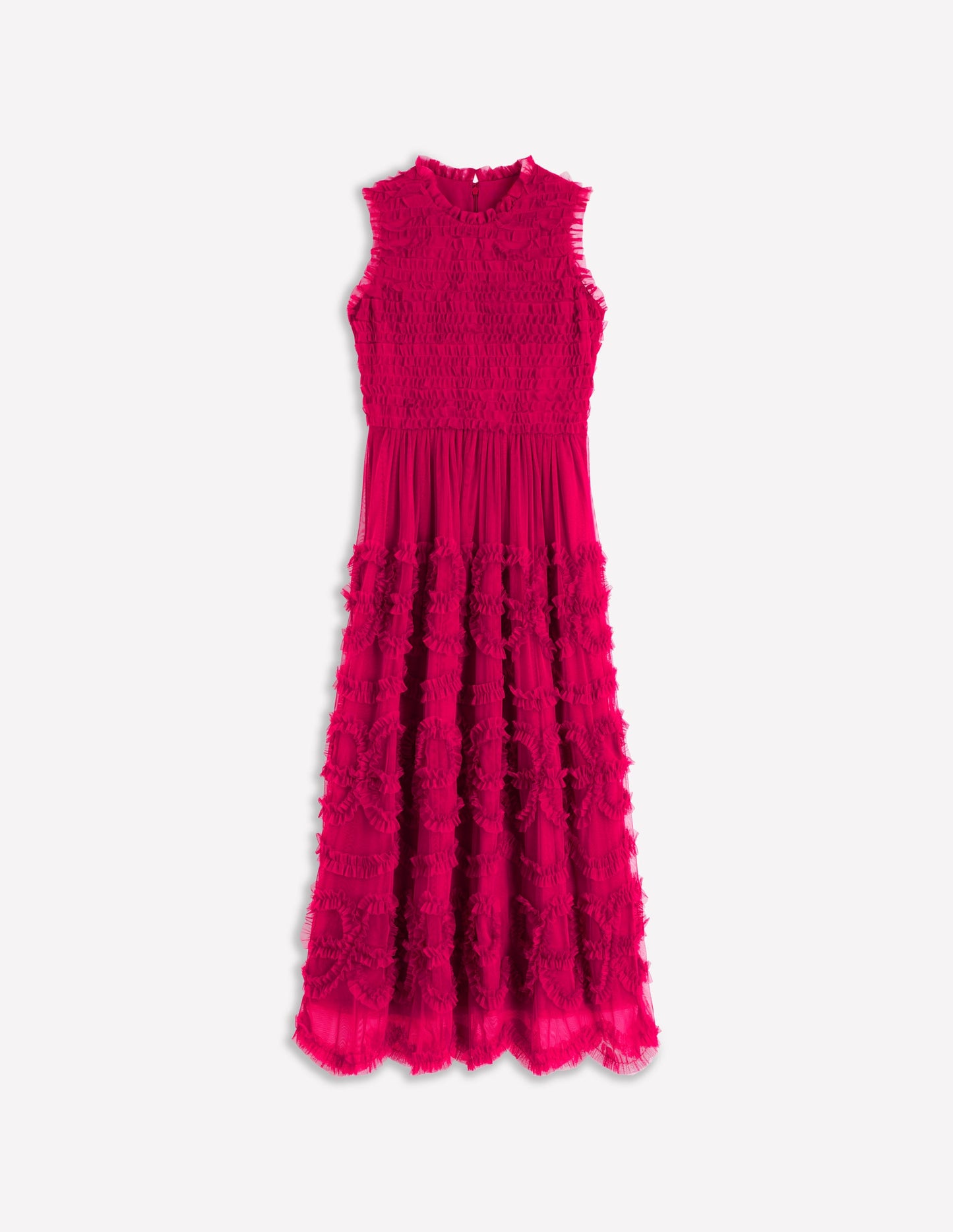 Tulle Bow Party Dress-Vibrant Pink
