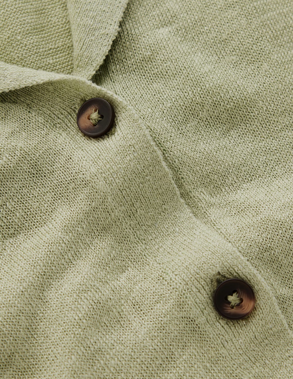 Gilet à col Agnes en lin-VERT