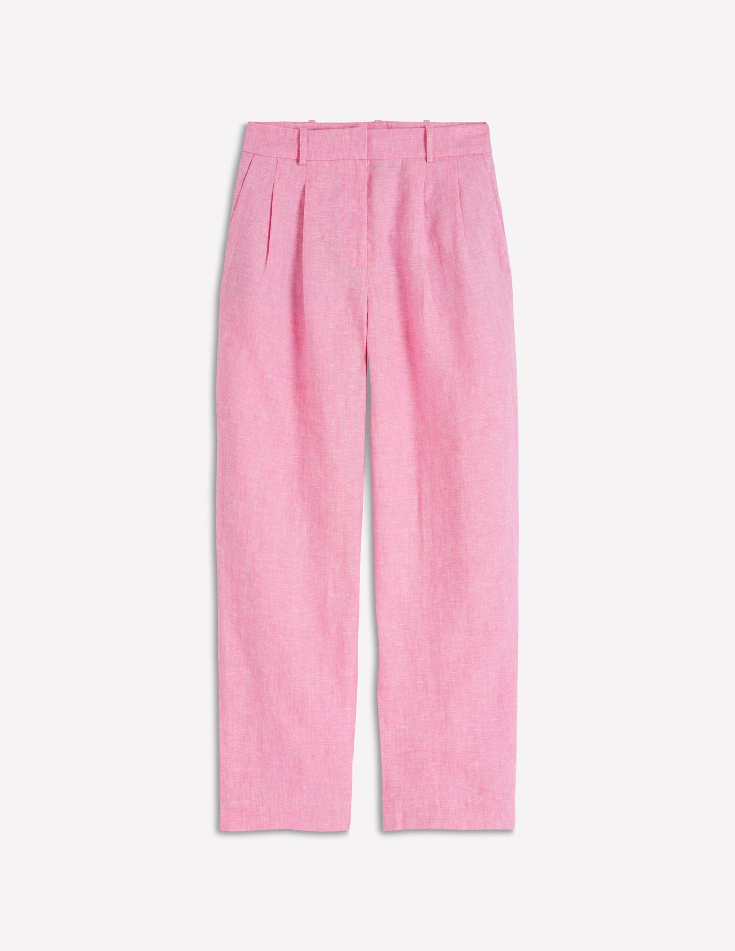 Bloomsbury Linen Trousers-Meadowsweet Pink Chambray