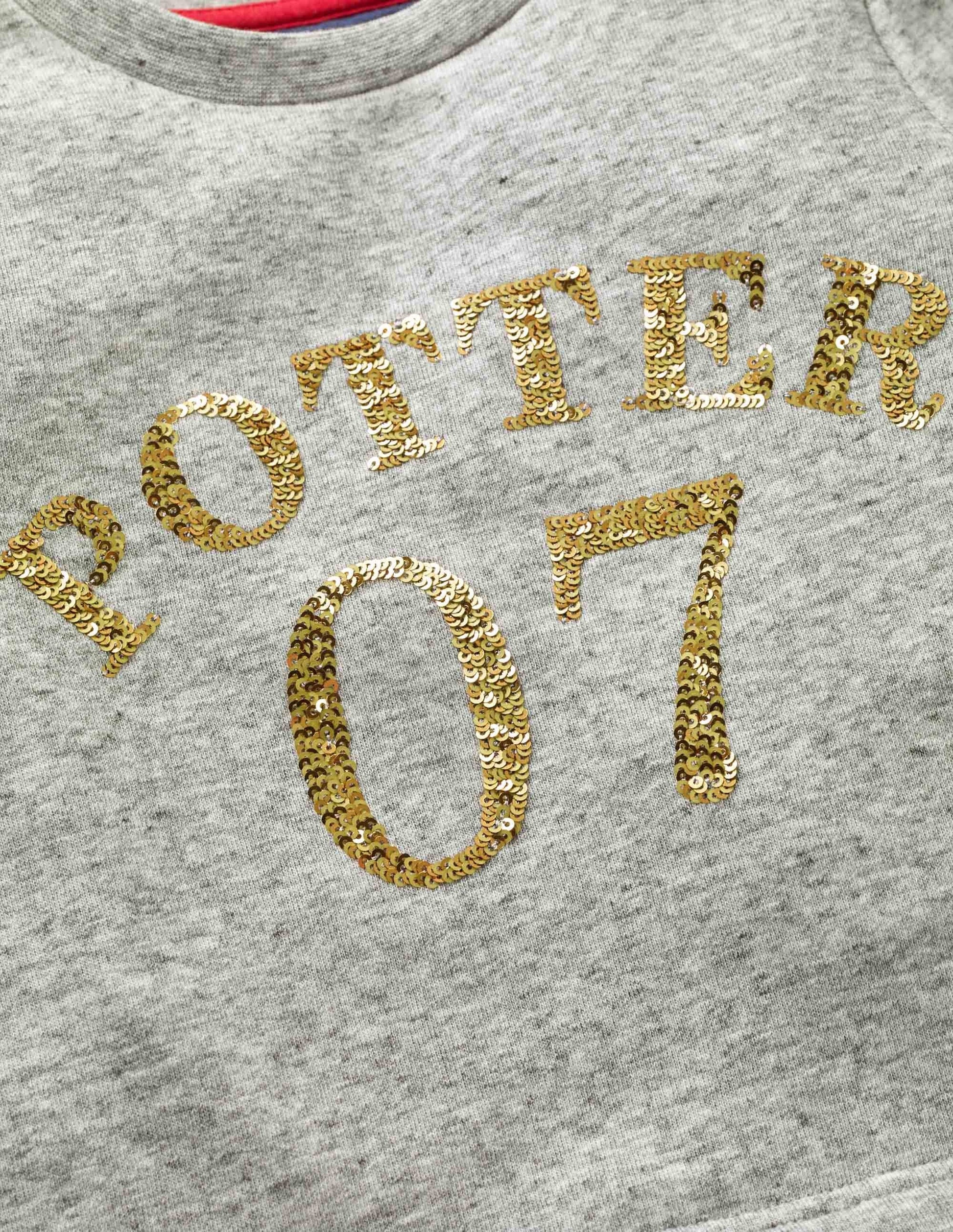 Robe Attrapeur à sequins-Jacquard gris chiné/motif Vif d'or-3