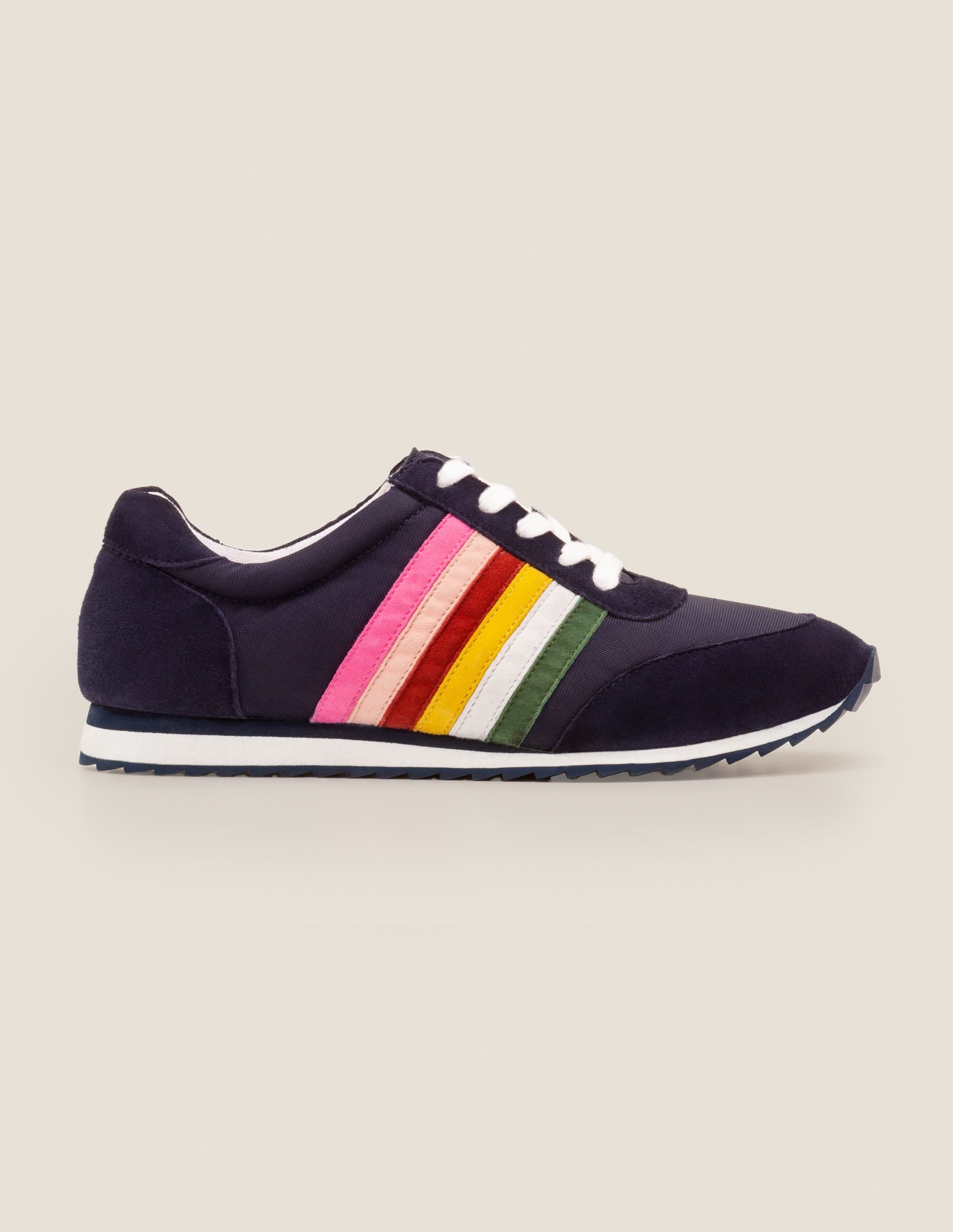 Gestreifte Turnschuhe-Navy, Regenbogen - Image 2