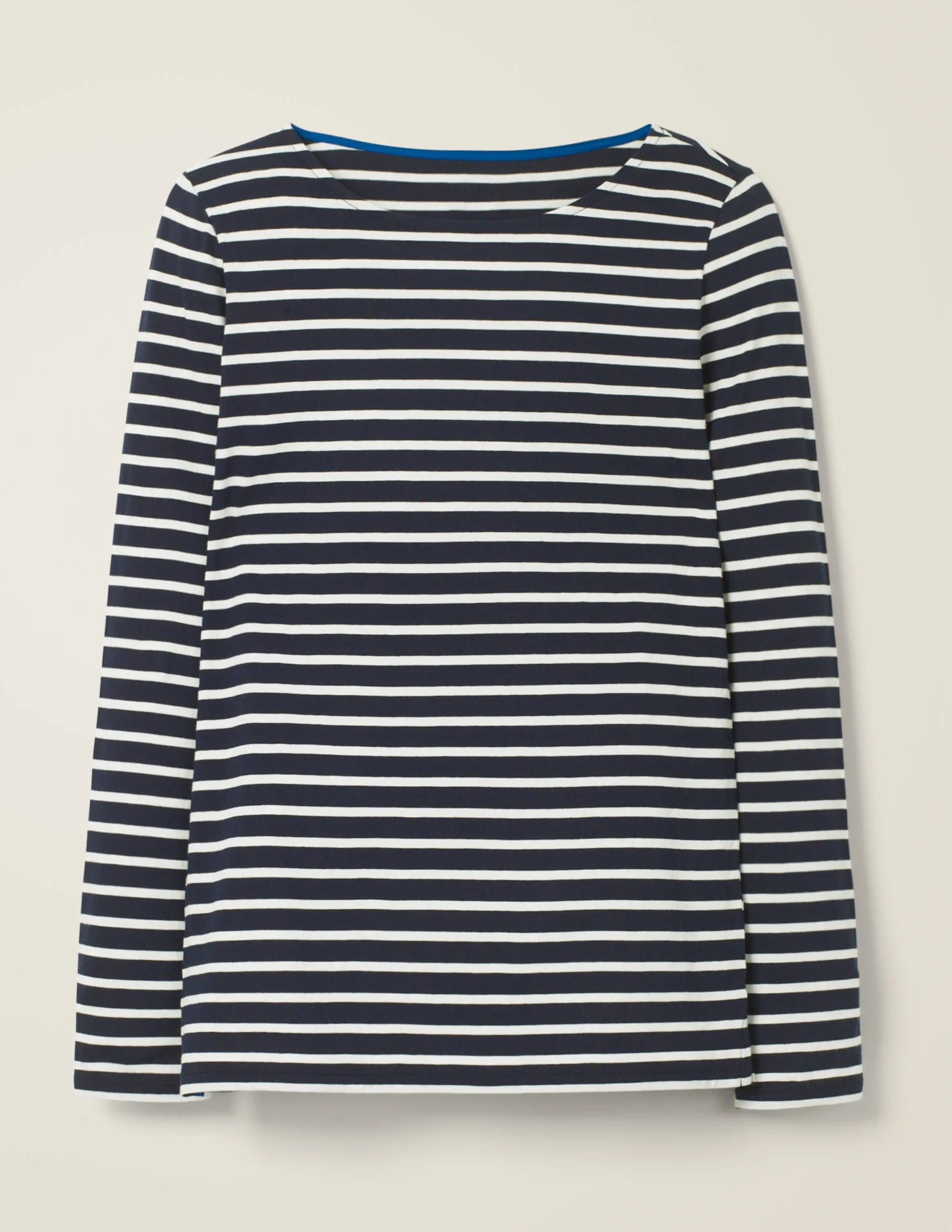 Long Sleeve Breton Top-Navy / Ivory Stripe-5