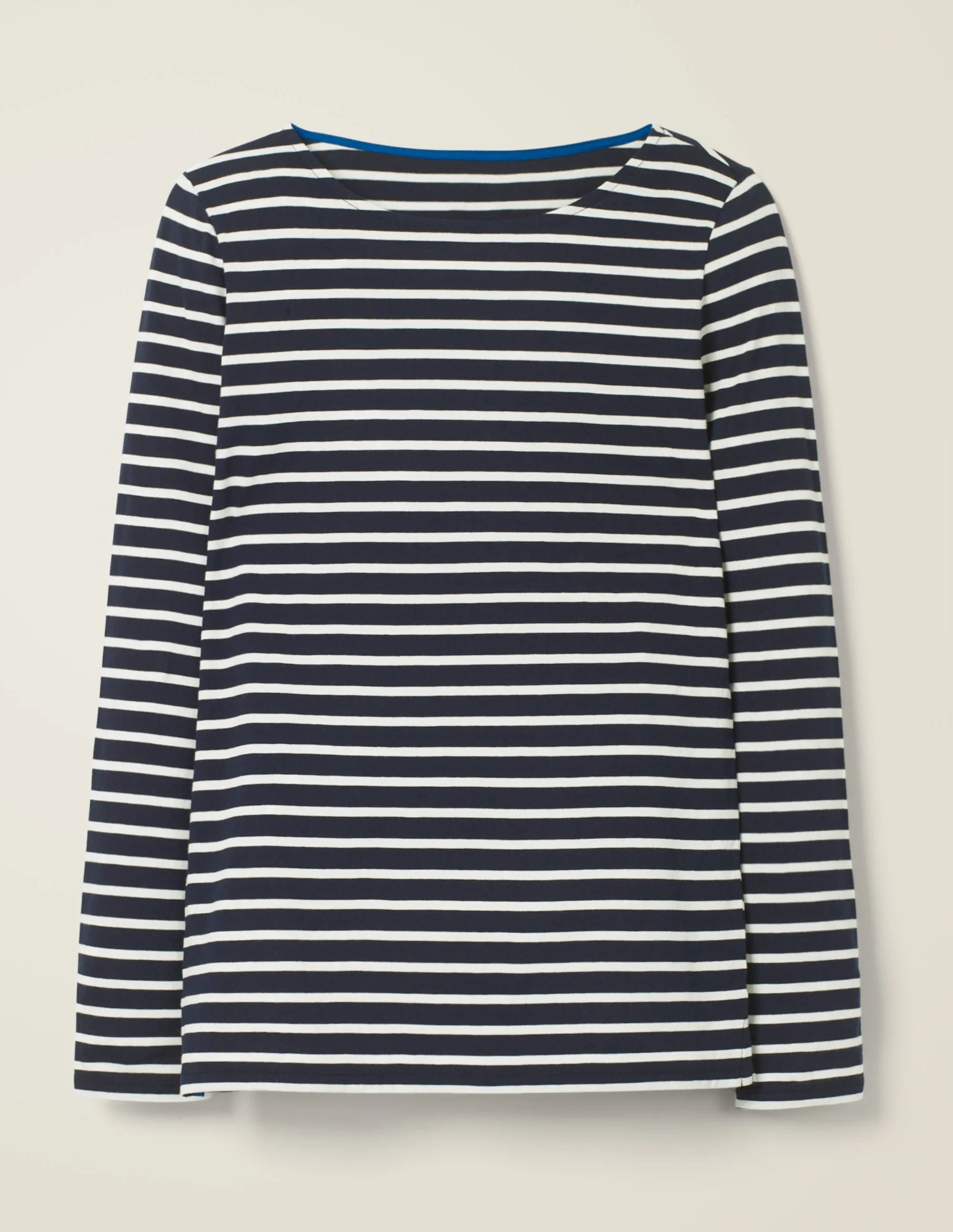 Long Sleeve Breton Top-Navy / Ivory Stripe - Image 5