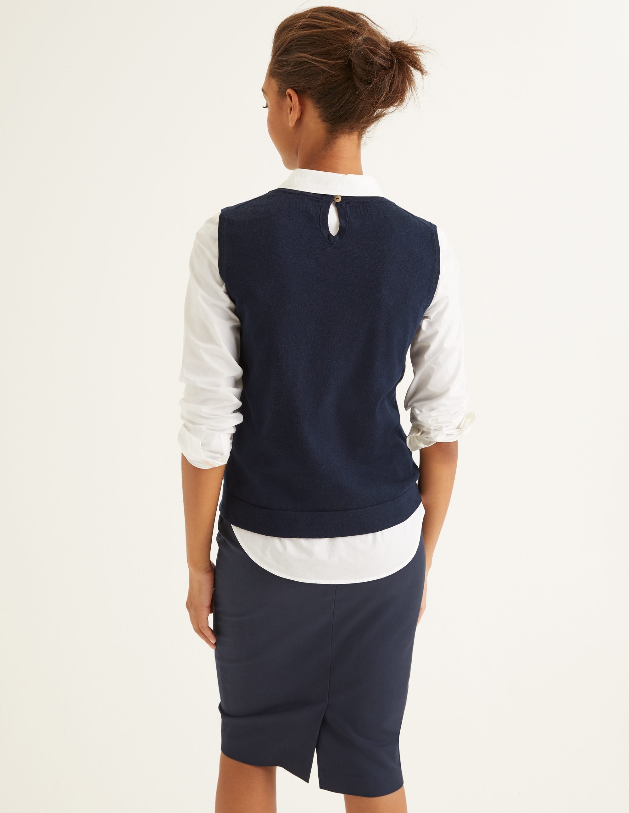 Débardeur chouchou en maille-Bleu marine - Image 5