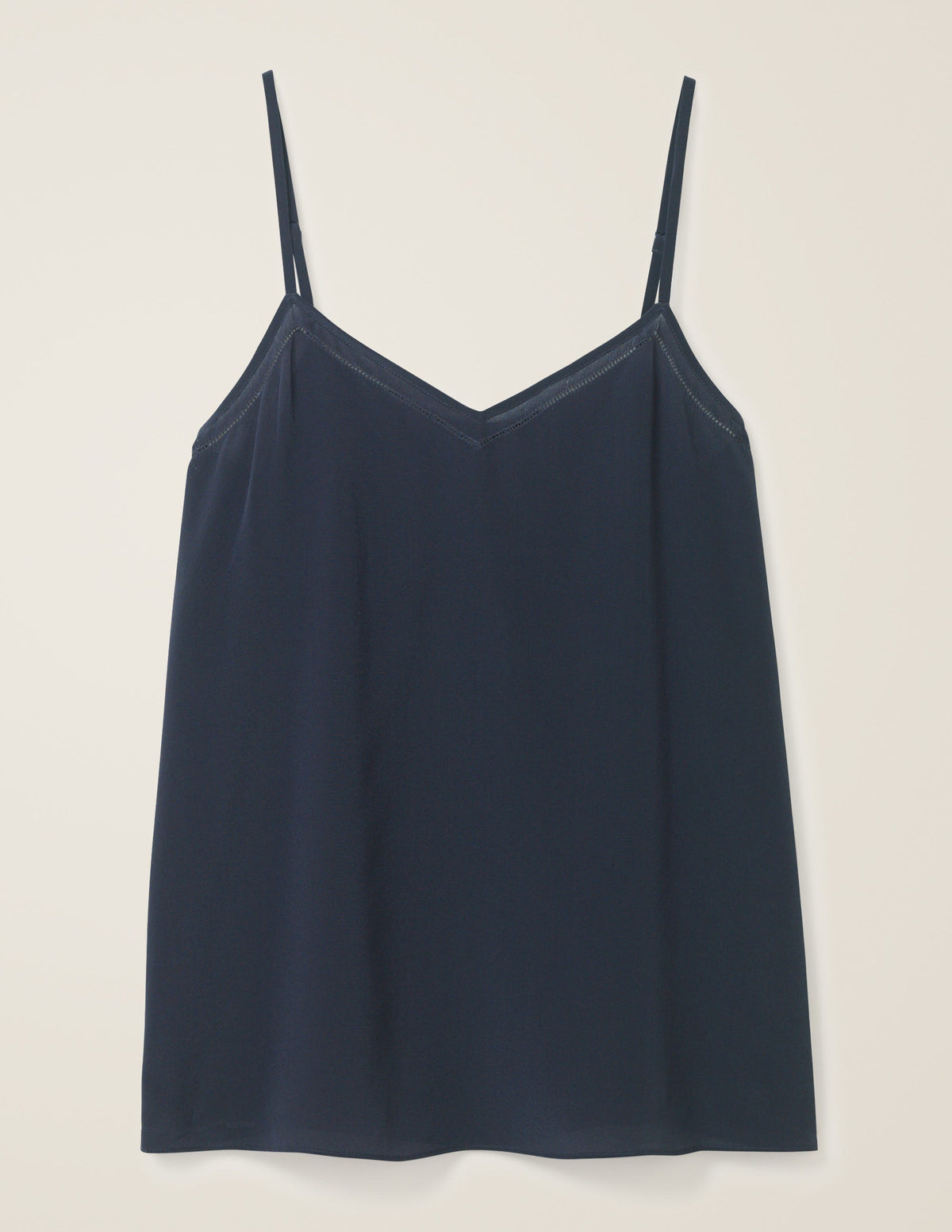Trägerhemd aus Seide-Marineblau-5
