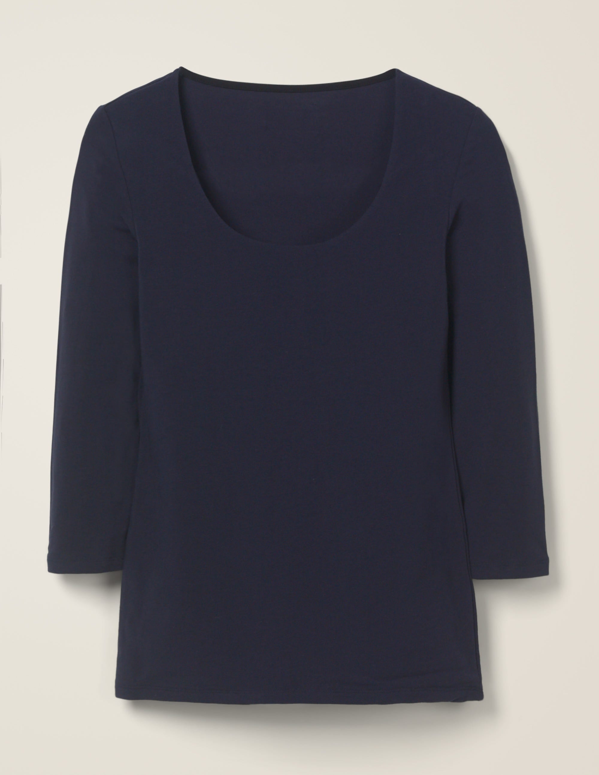 T-shirt à double épaisseur sur le devant-Bleu marine - Image 6