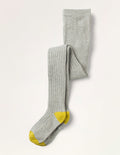 Rippenstrumpfhose-Grau Meliert