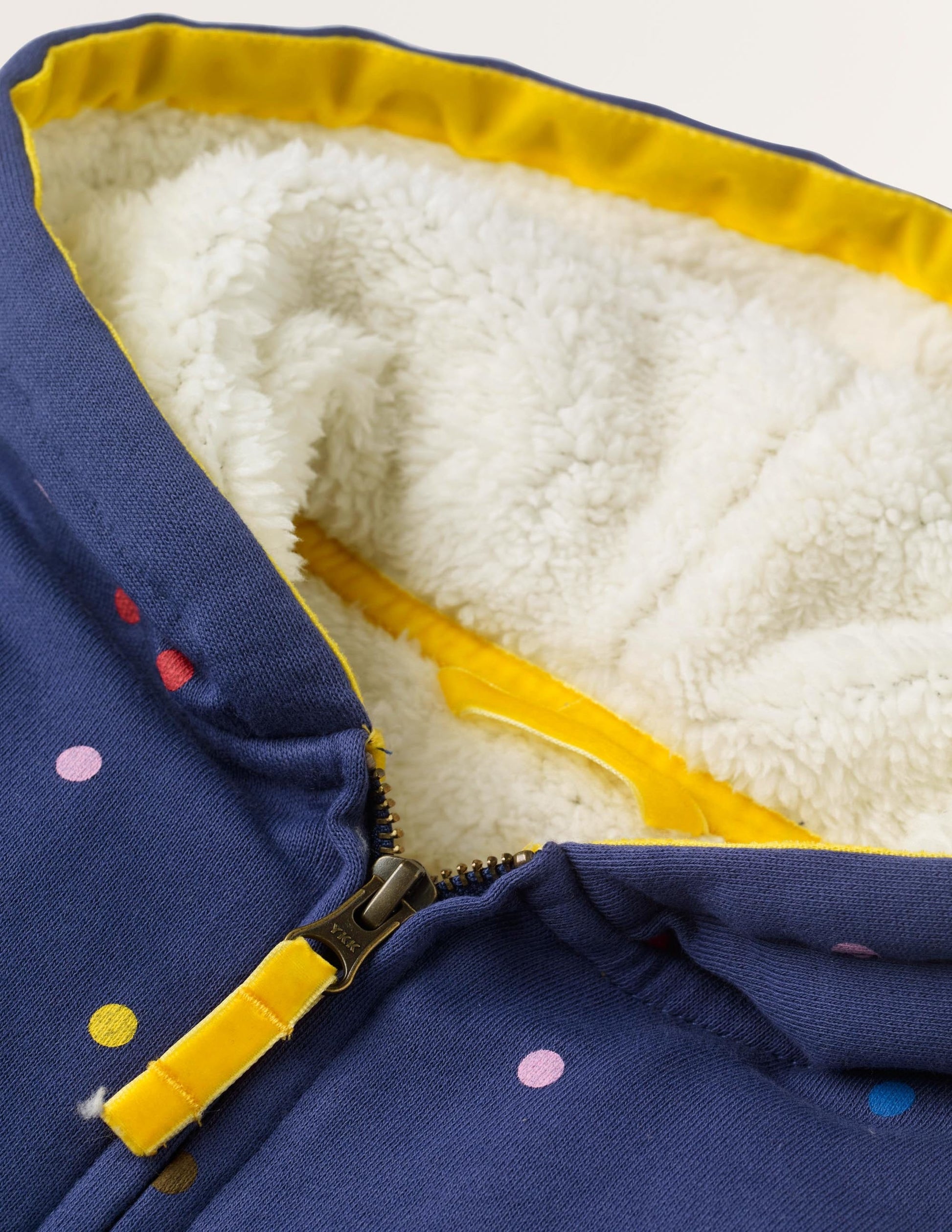 Hoodie mit kuscheligem Futter-Segelblau/Bunt, Getupft-3
