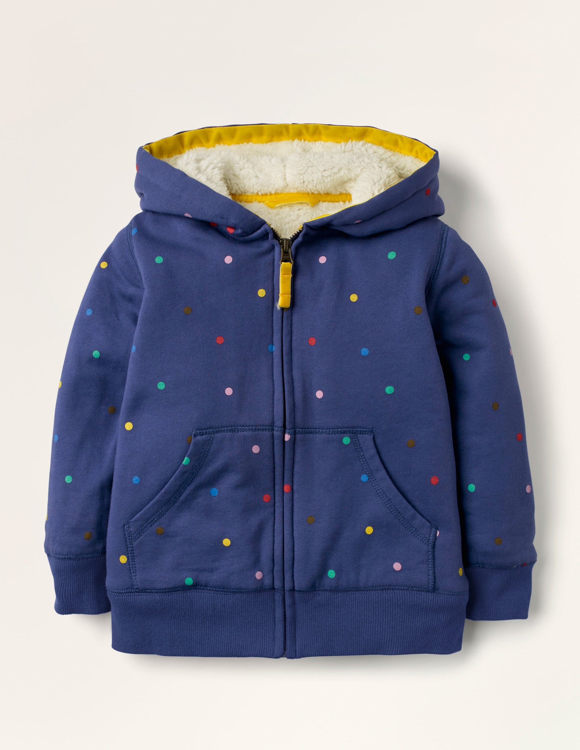 Hoodie mit kuscheligem Futter-Segelblau/Bunt, Getupft-1