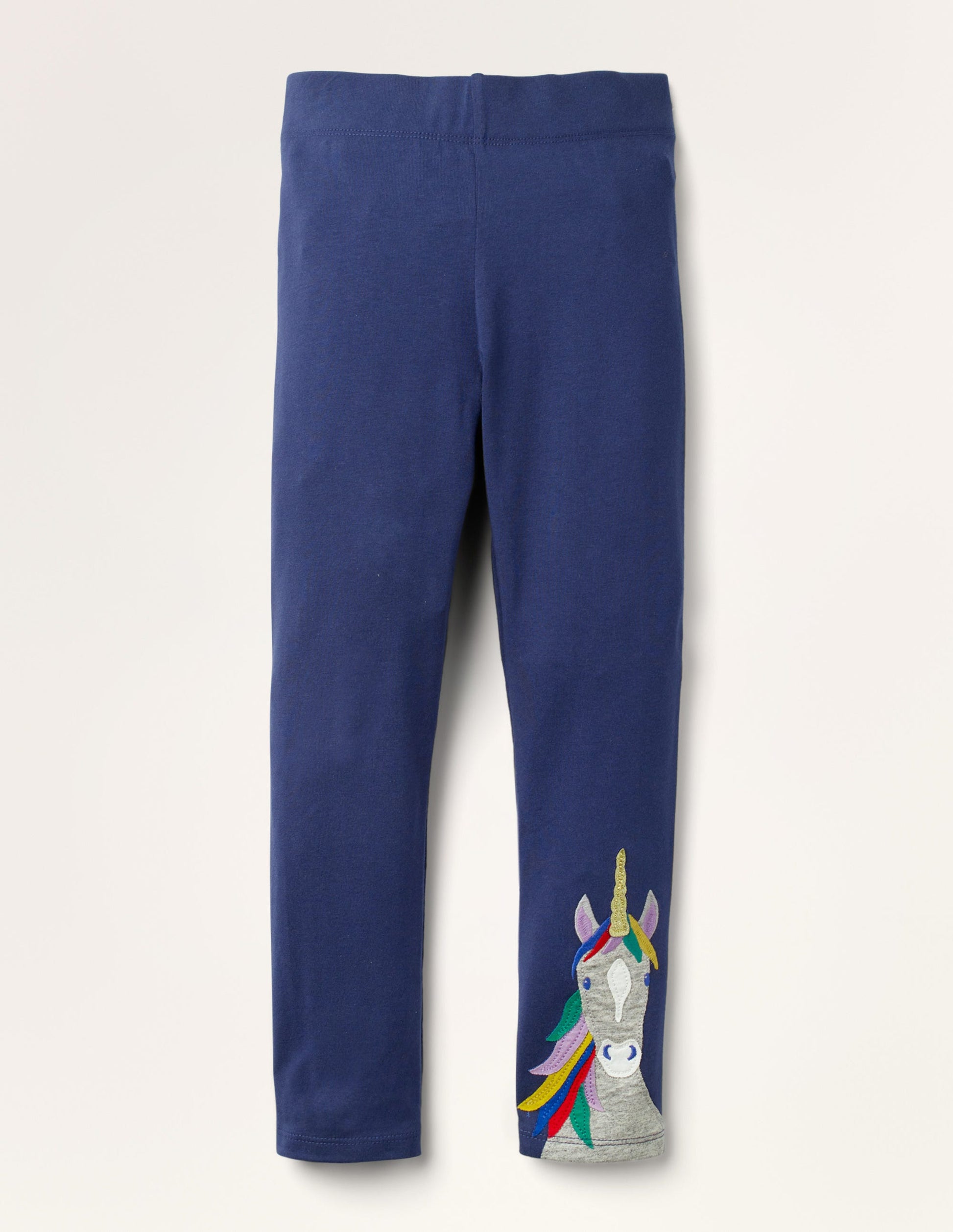 Fröhliche Leggings mit Applikation-Segelblau, Einhorn-1