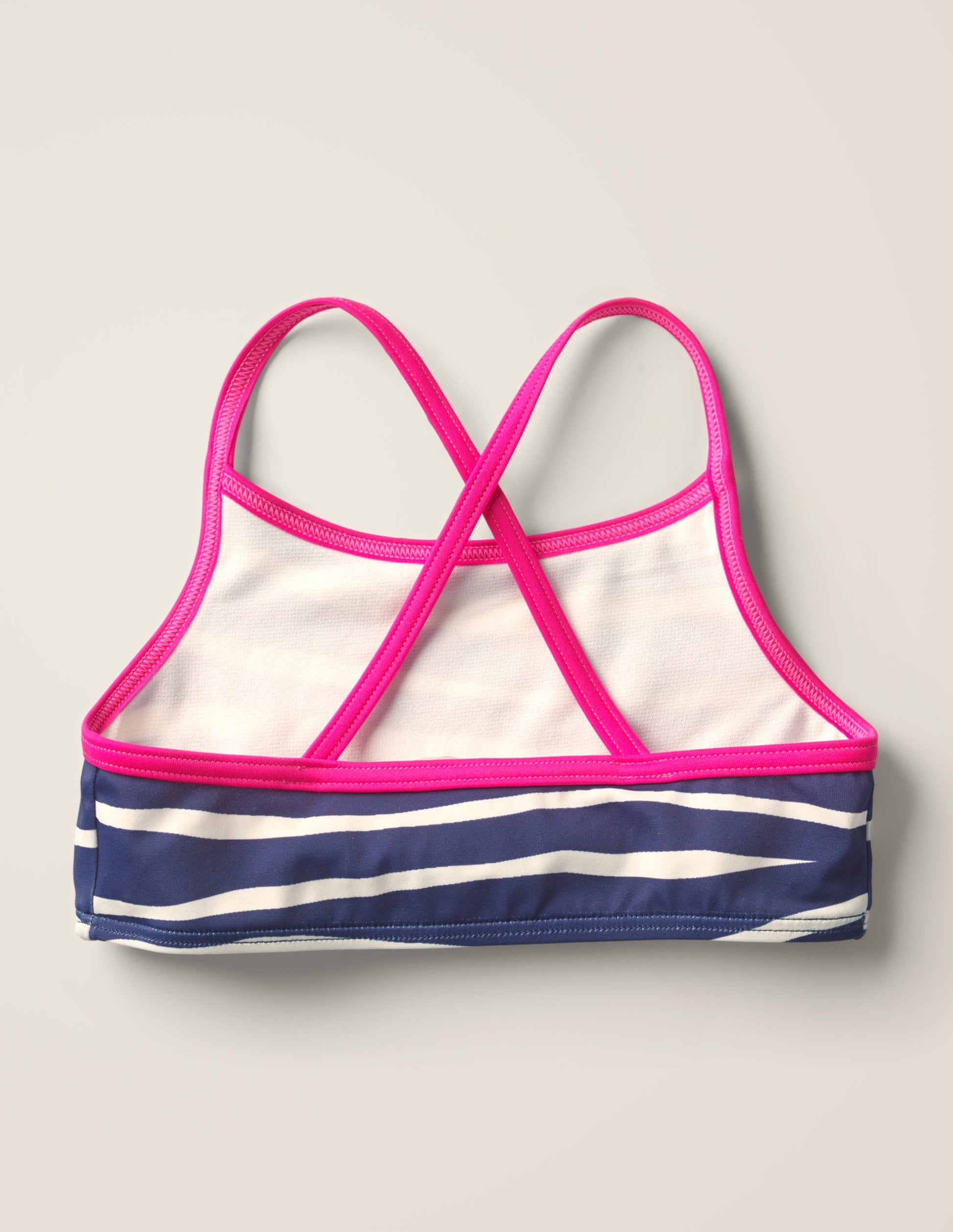 Haut de bikini à motif-Rayé zèbre bleu abysse-2