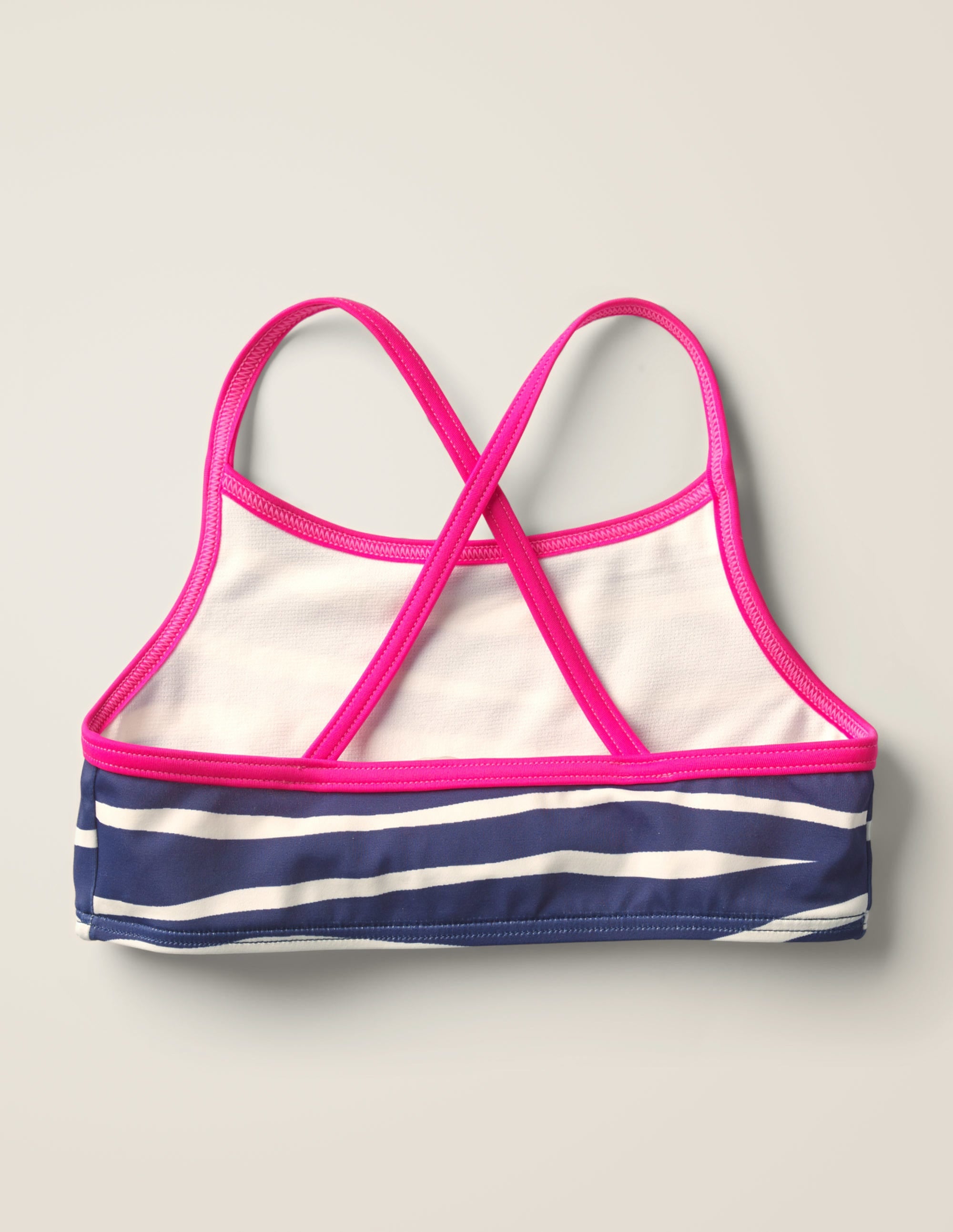 Haut de bikini à motif-Rayé zèbre bleu abysse - Image 2