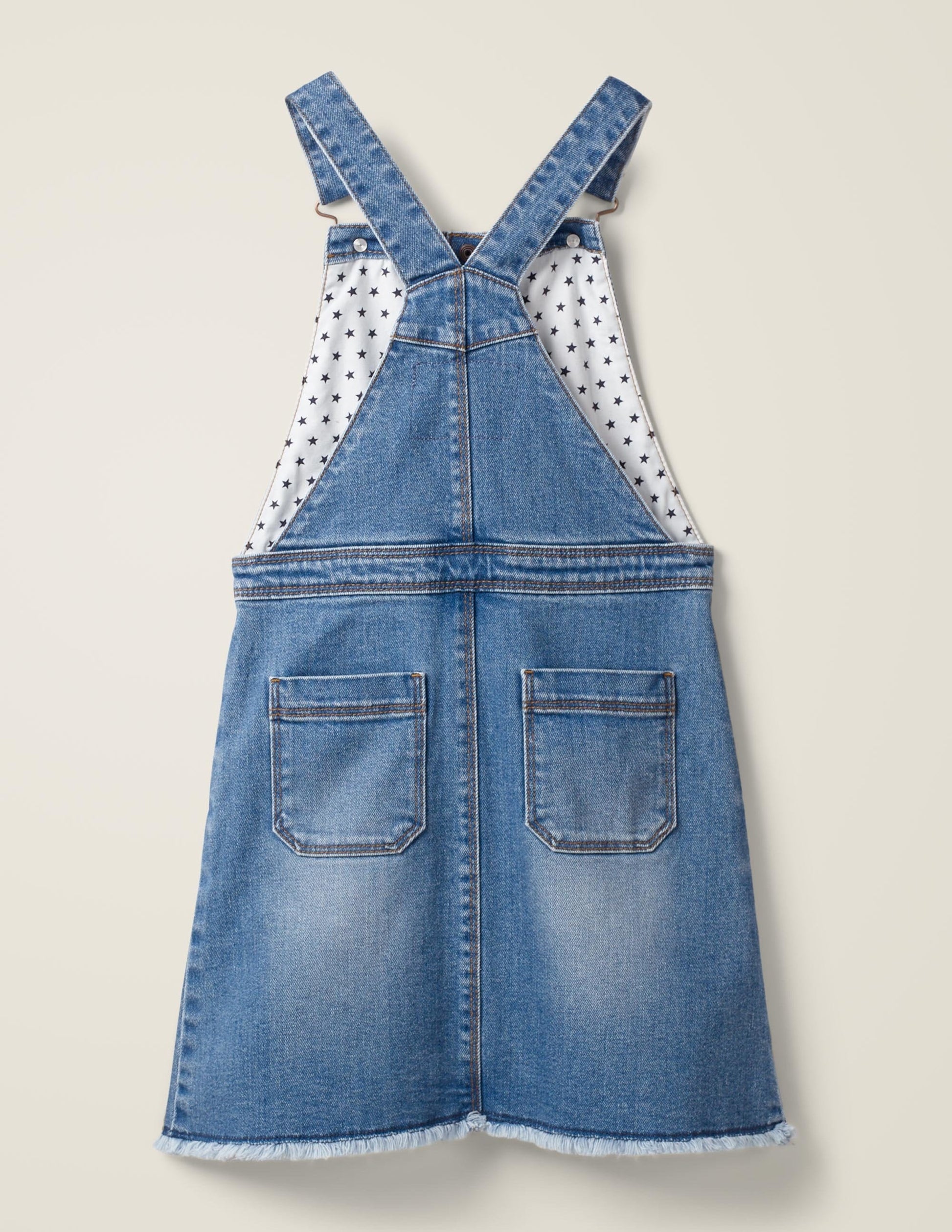 Robe-salopette boutonnée-Denim vintage moyen-2