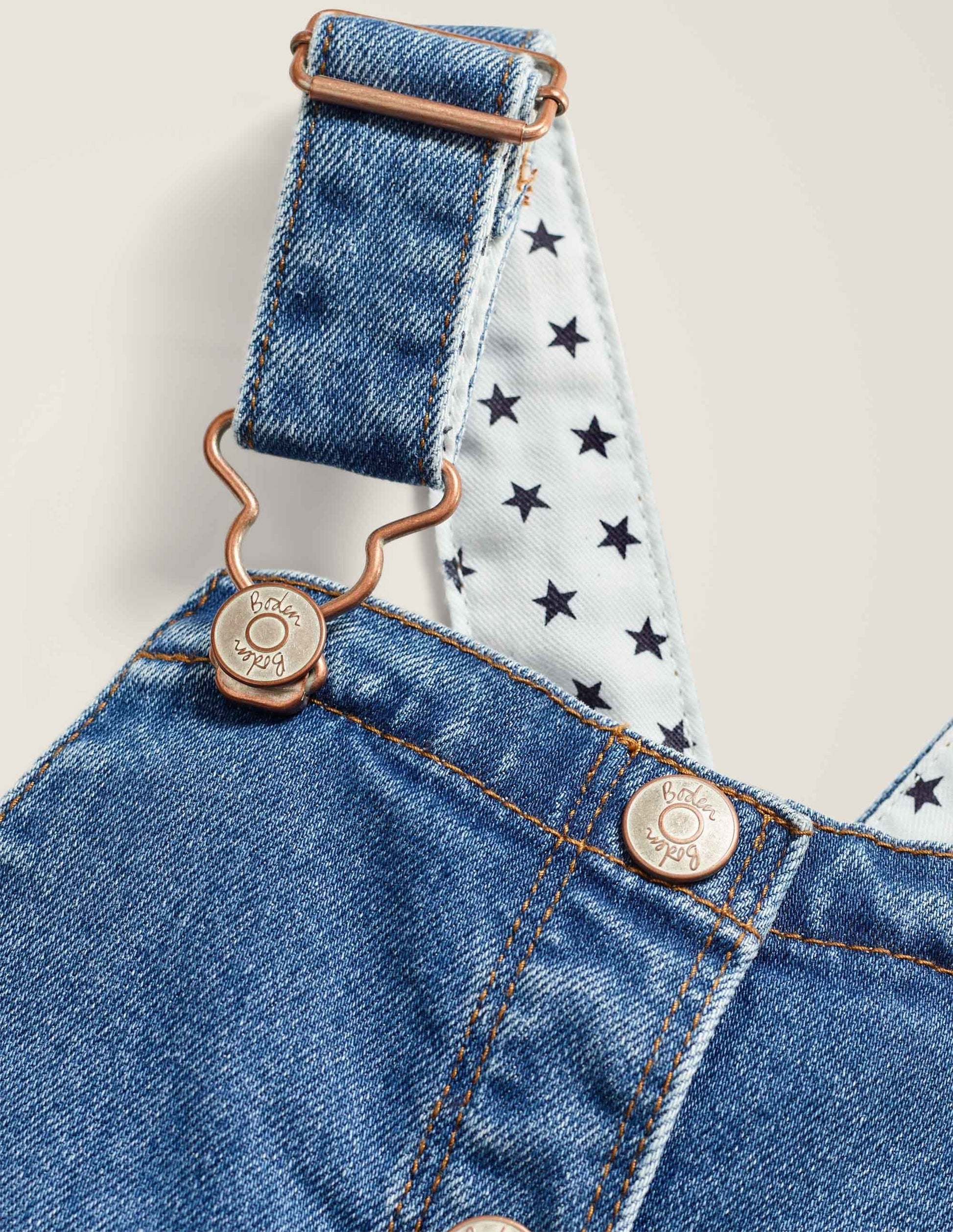Robe-salopette boutonnée-Denim vintage moyen-3