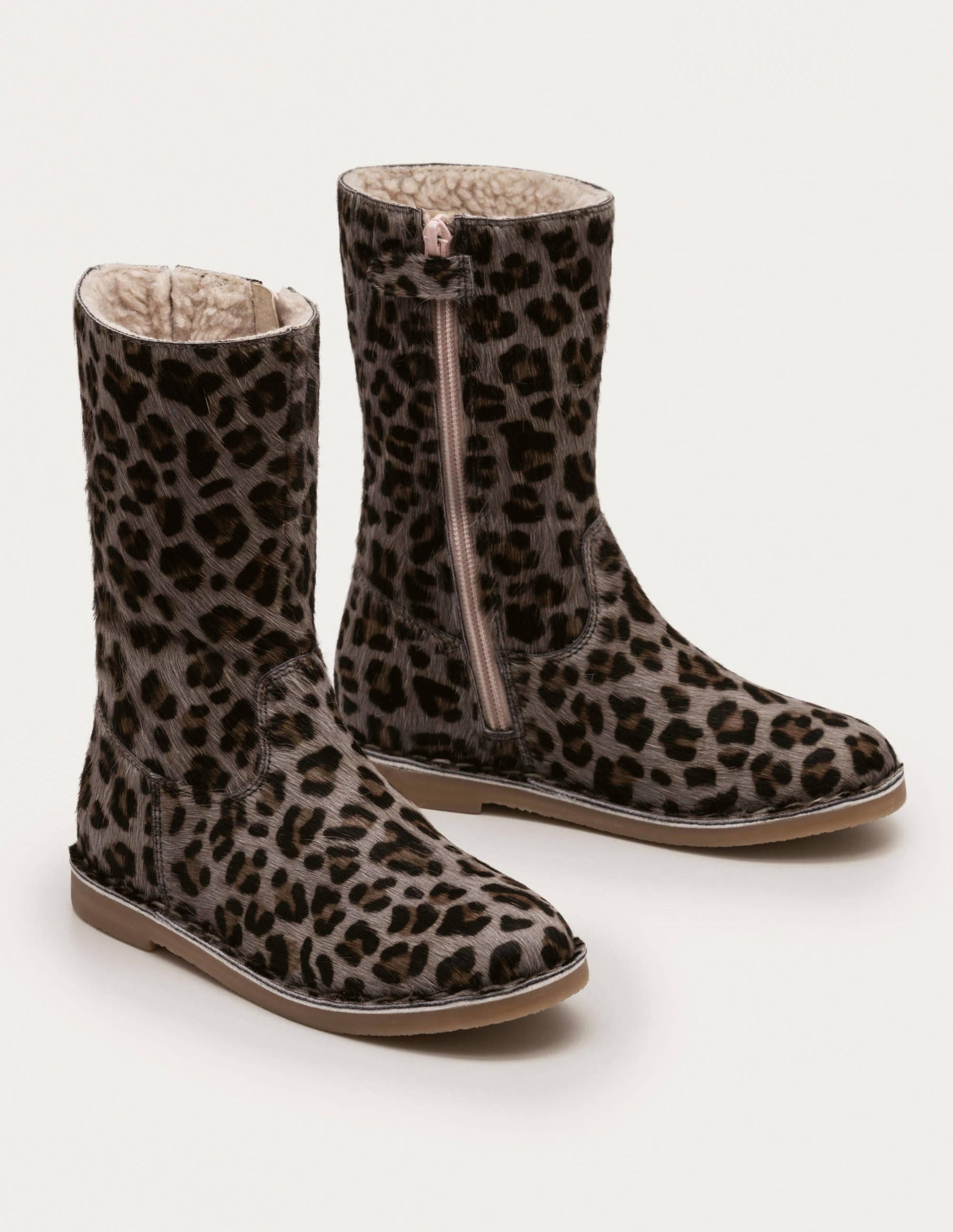 Hohe Stiefel-Schuluniform-Navy, Leopardenmuster-1