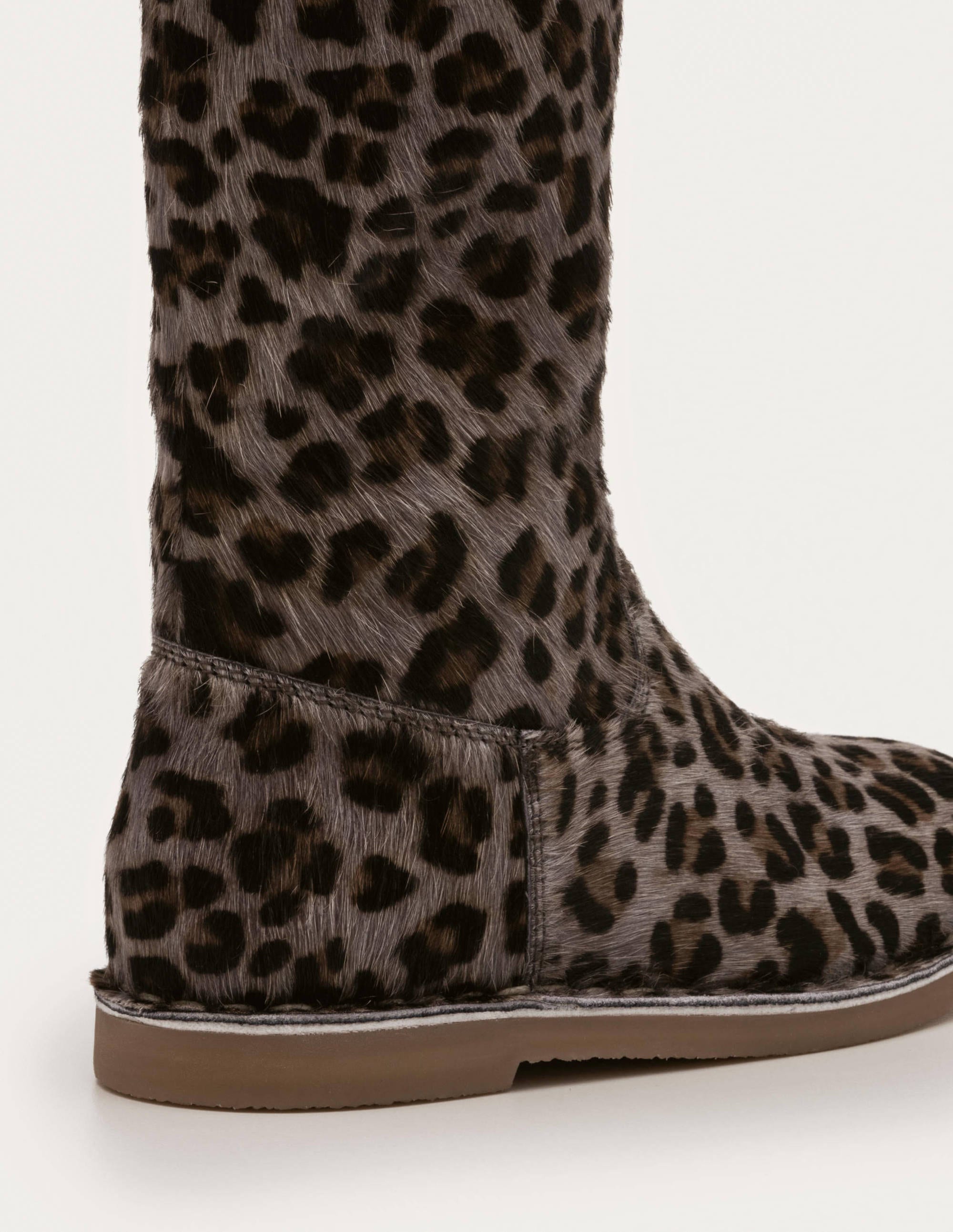 Hohe Stiefel-Schuluniform-Navy, Leopardenmuster - Image 3