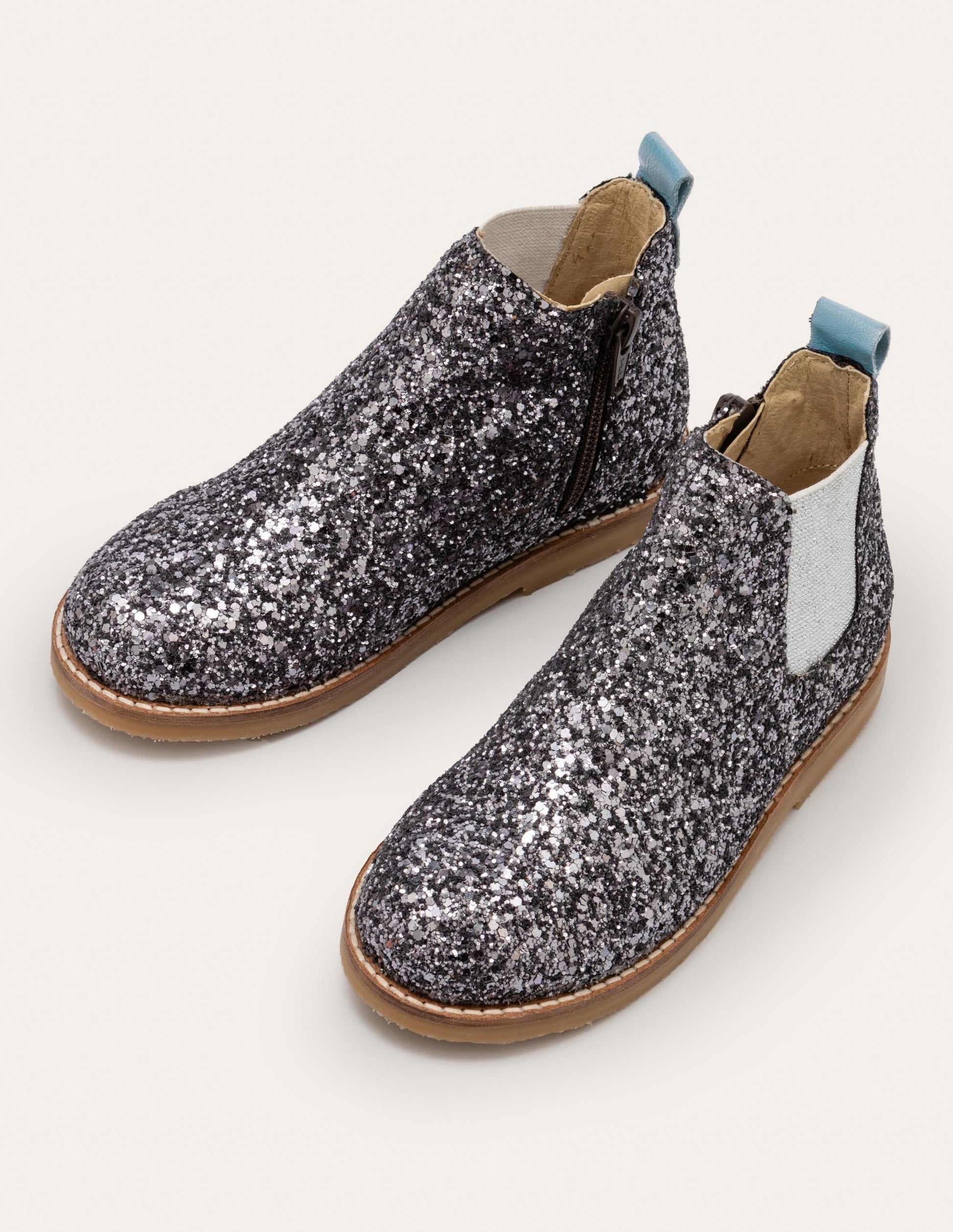 Chelsea-Boots aus Leder-Mystisch/Metallic-Glitzer-1