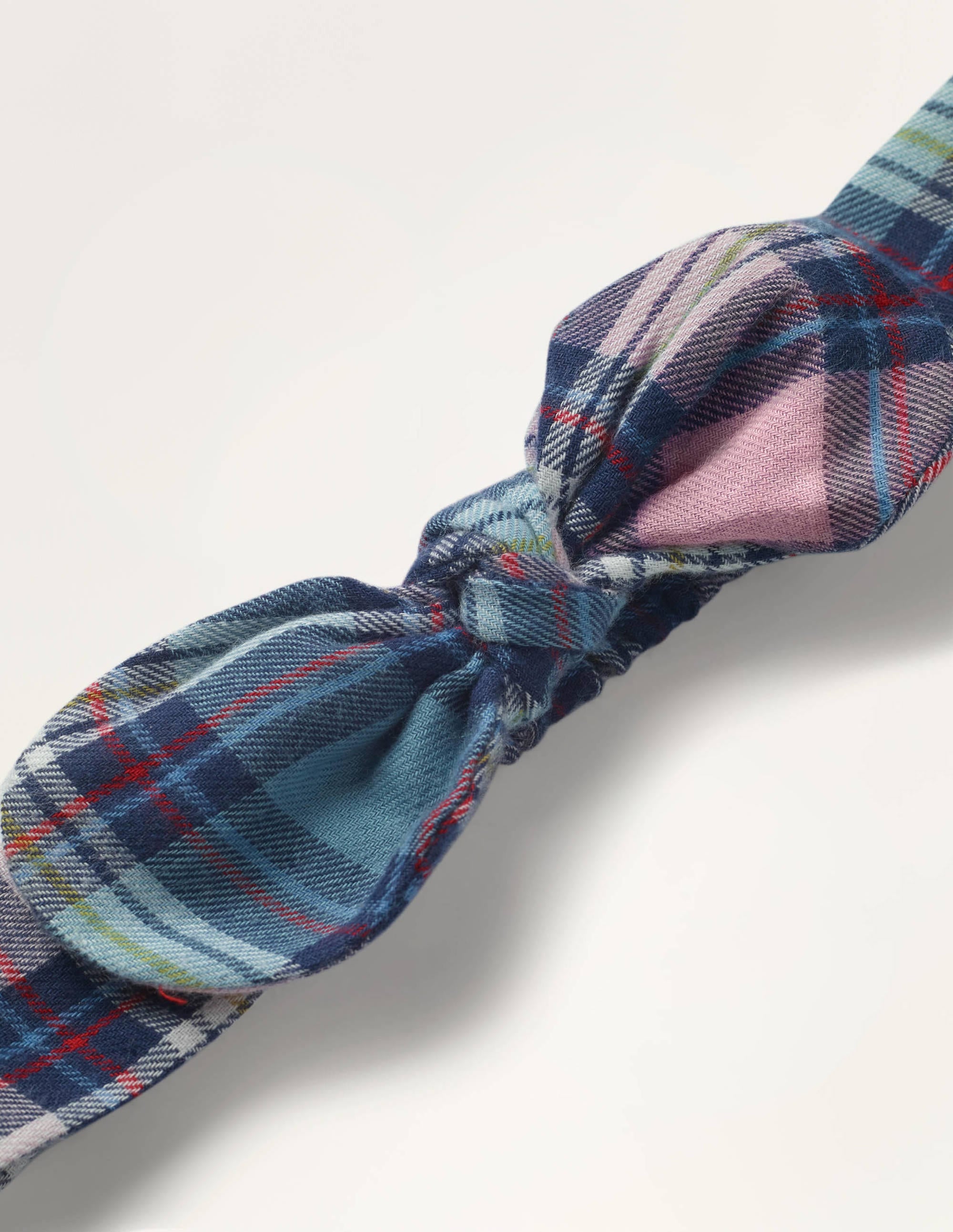 Bow Headbands 2 Pack-Multi Hotchpotch Check - Image 1