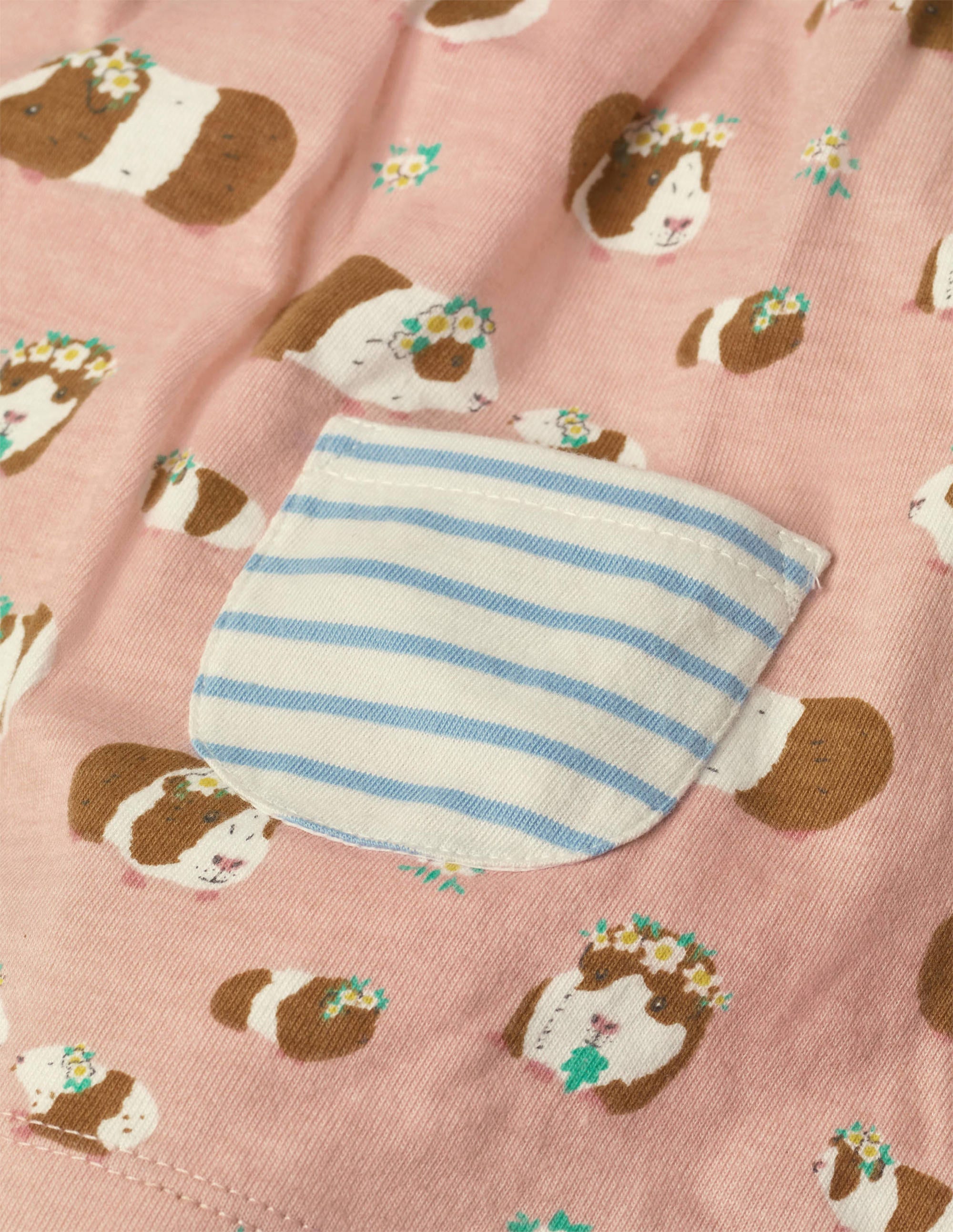 Robe en jersey à motif pêle-mêle-Bébé cochon d'Inde rose craie - Image 3