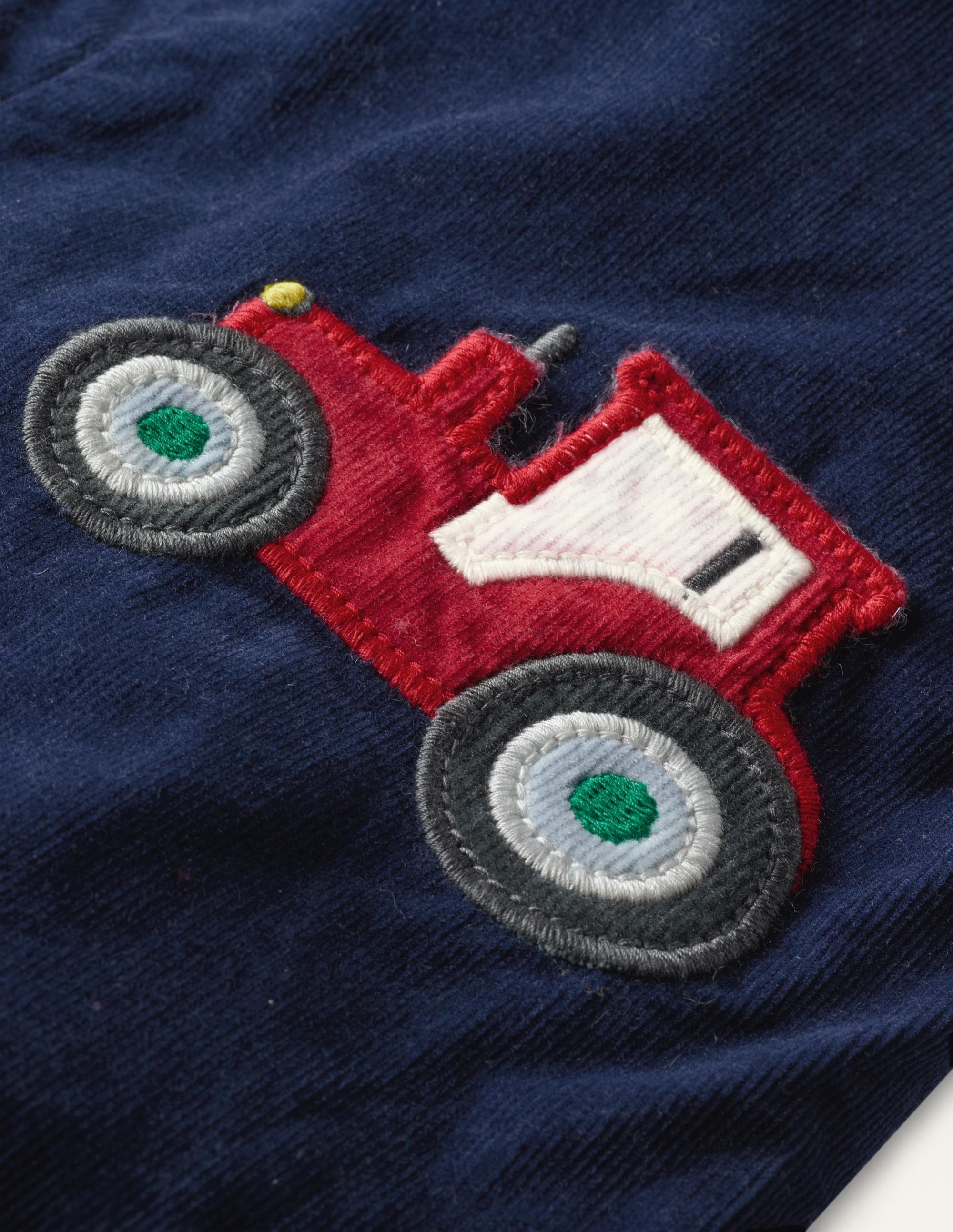 Ensemble avec salopette en velours côtelé-Tracteurs bleu tribord - Image 3