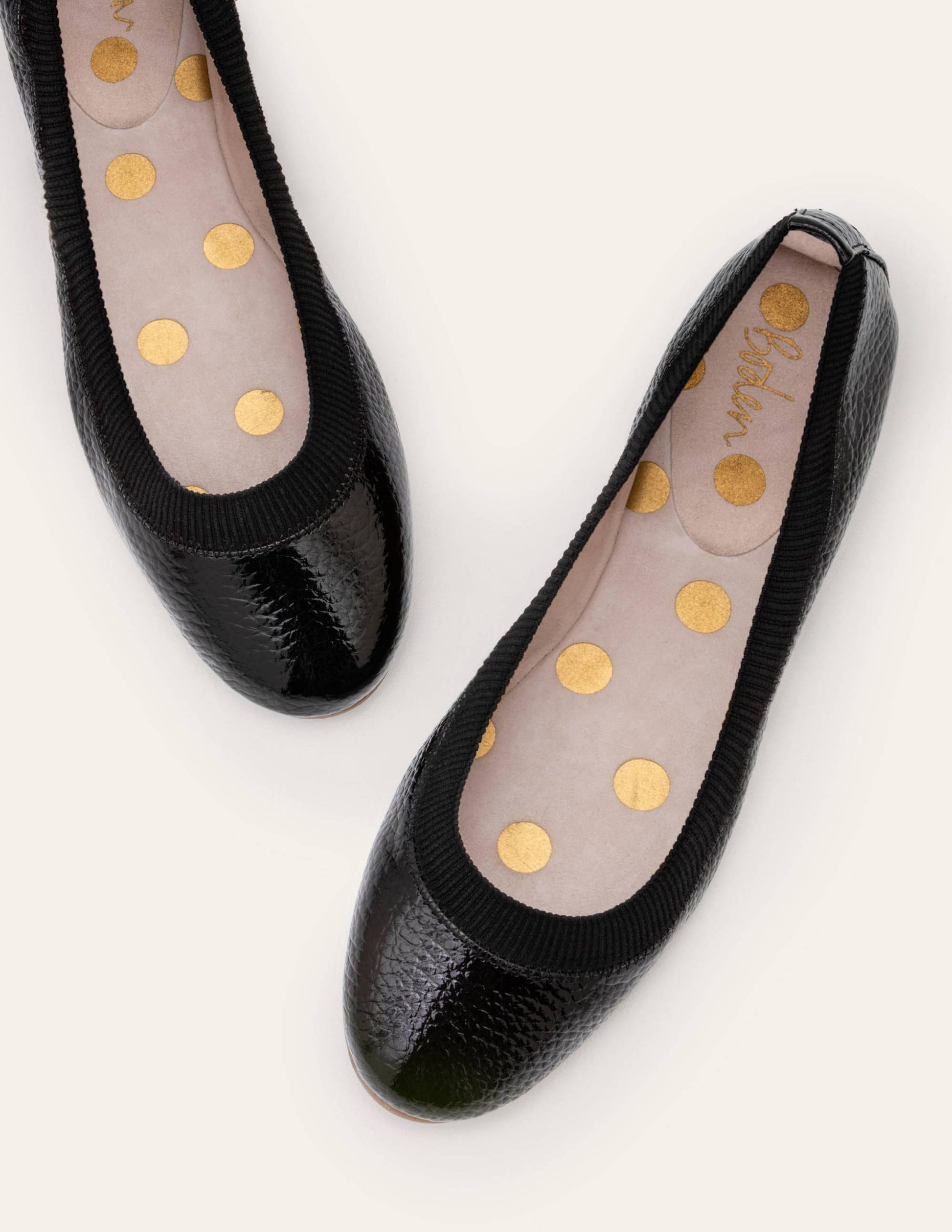 Hettie Flexi Ballerinas-Black Patent-1