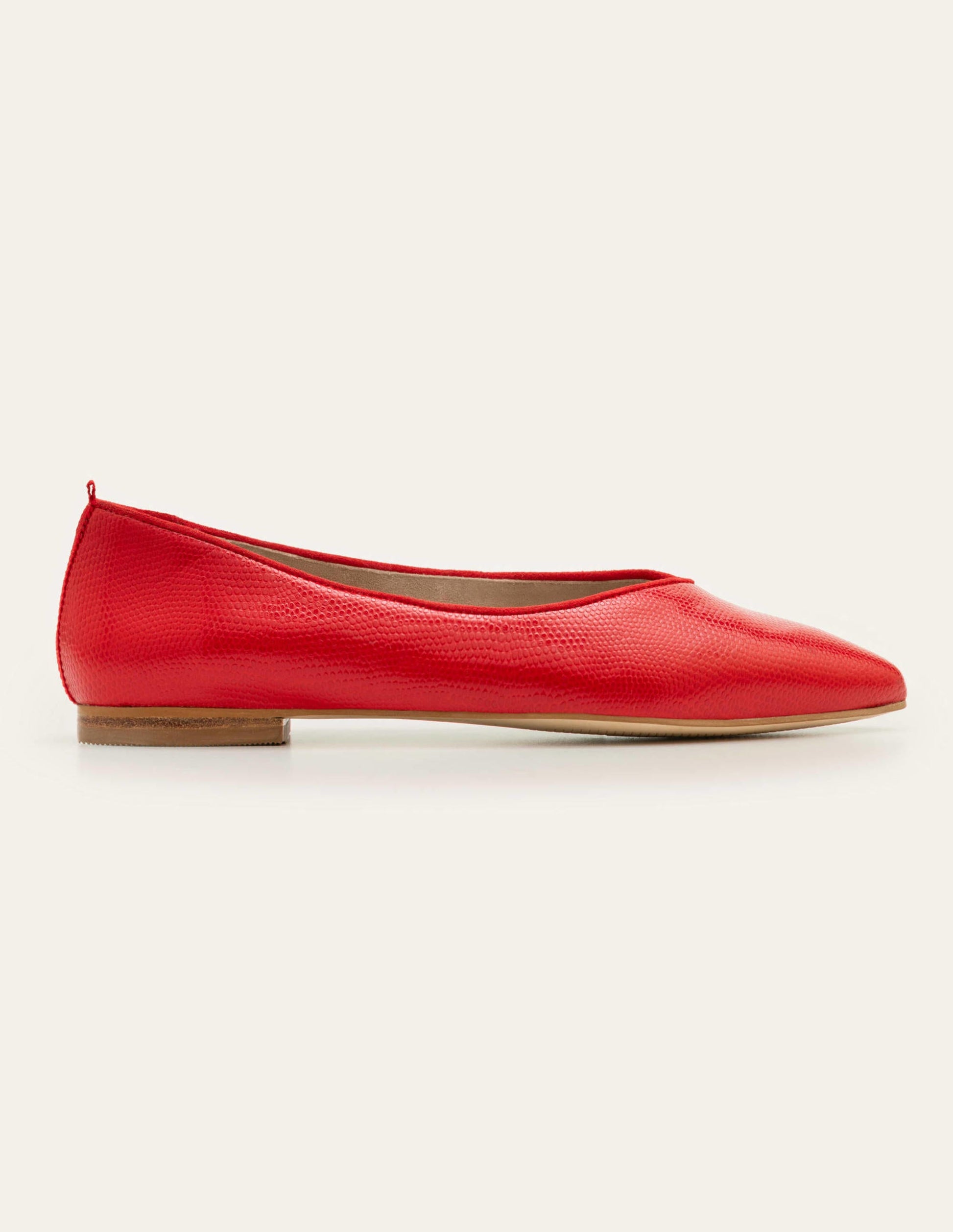 Chaussures plates Julia à bout pointu-Lézard rouge-3