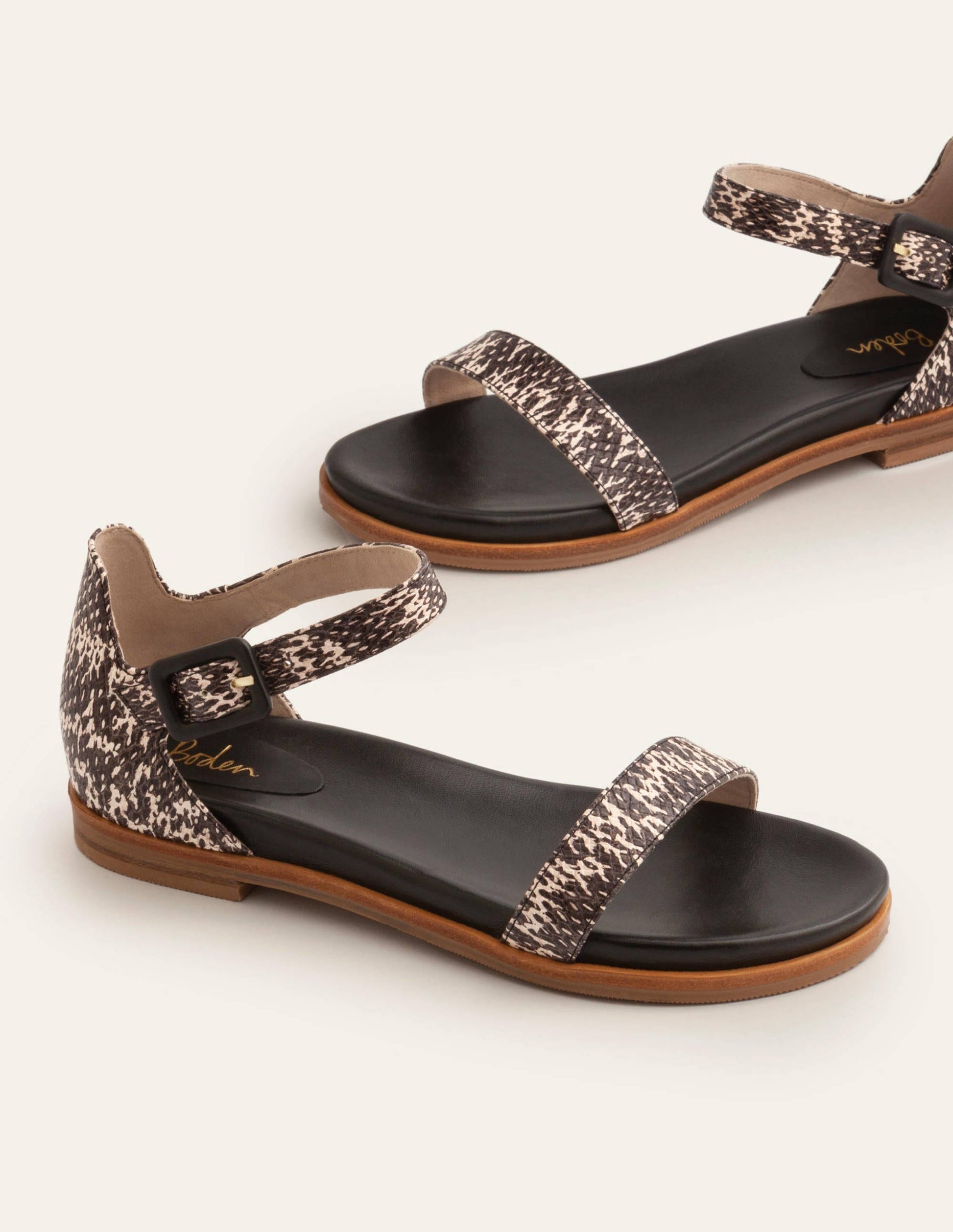 Sandales Katie-Serpent noir/blanc-1