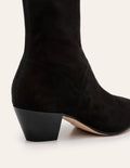 Westernstiefeletten mit Stretch-Schwarz