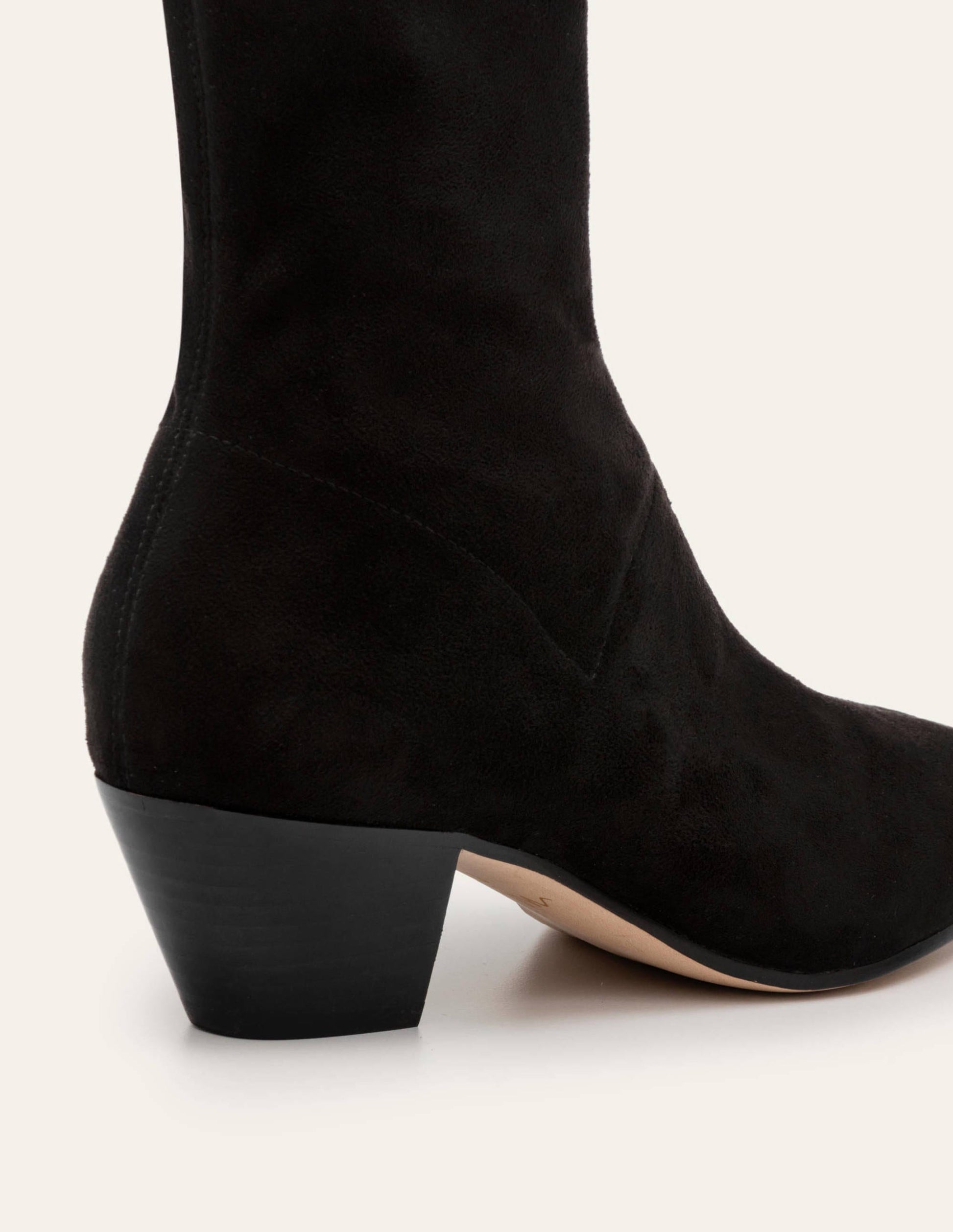 Westernstiefeletten mit Stretch-Schwarz-1