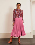 Natasha Jersey Top-Maroon, Heritage Bloom