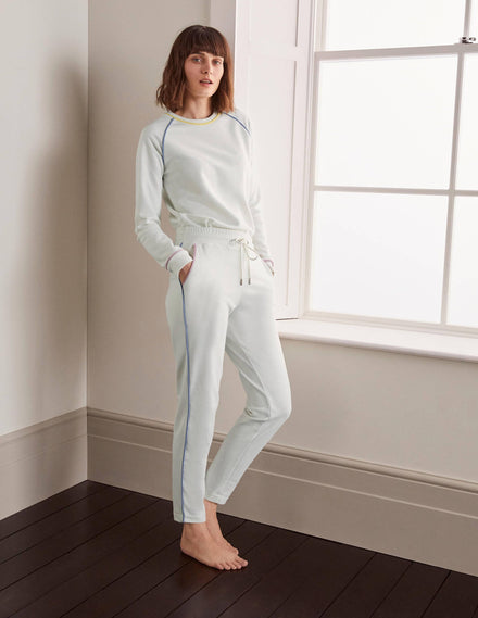 Ava Jersey-Jogginghose-Naturweiß