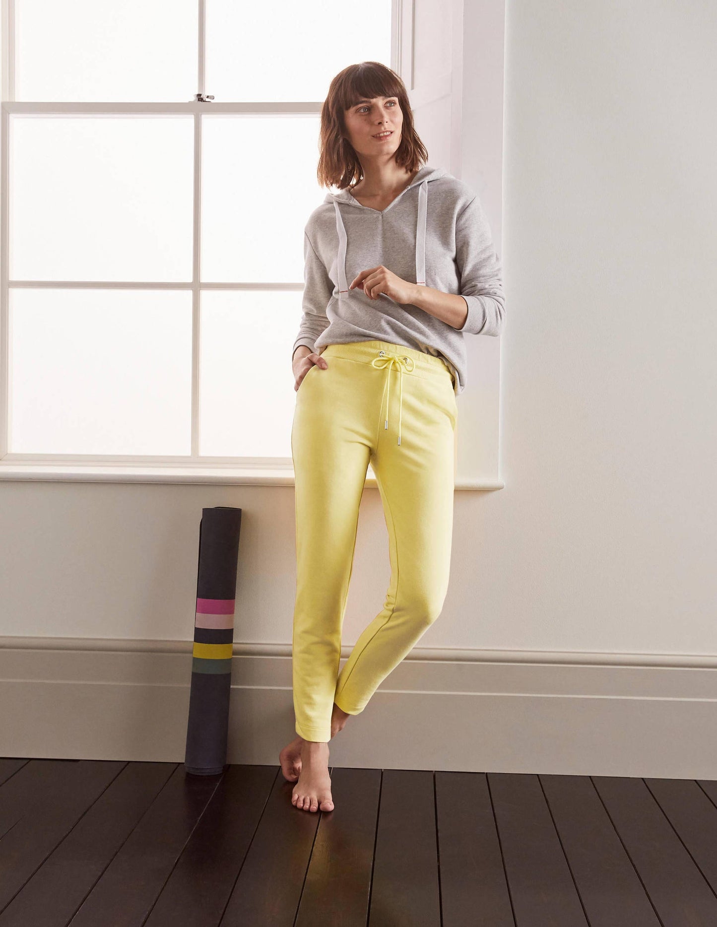 Ava Jersey-Jogginghose-Pastellgelb