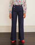Jean large de style marin-Indigo