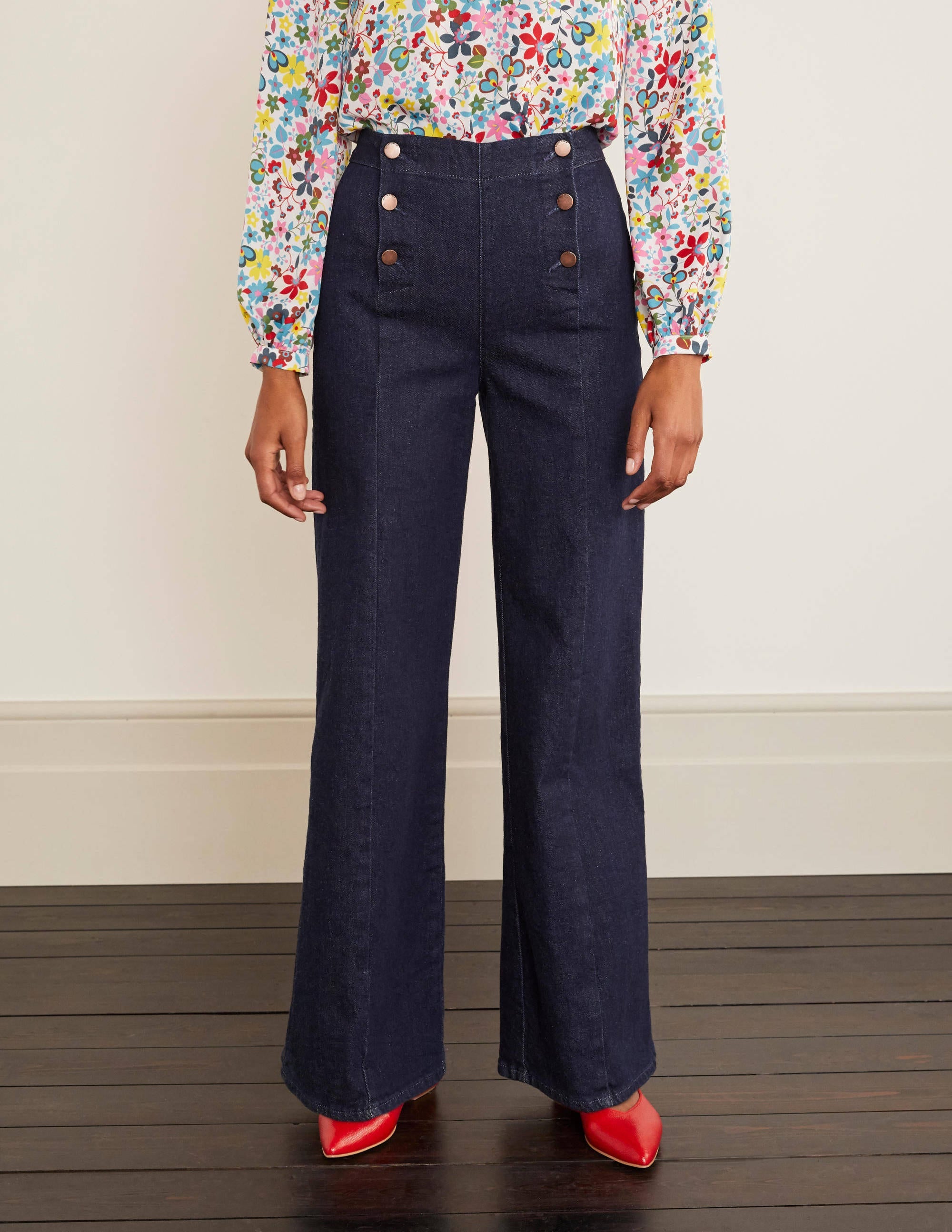Jean large de style marin-Indigo - Image 1