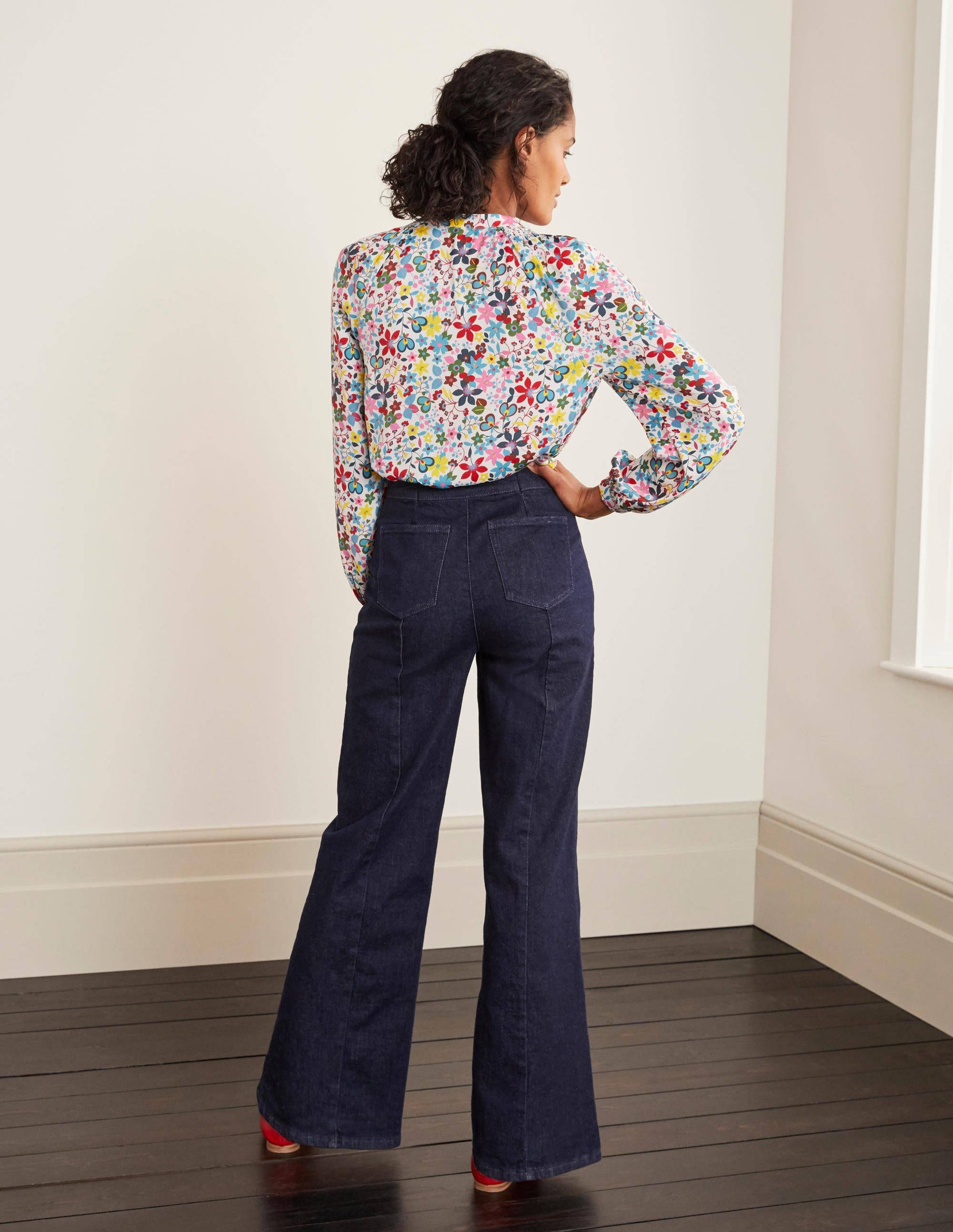 Jean large de style marin-Indigo-3