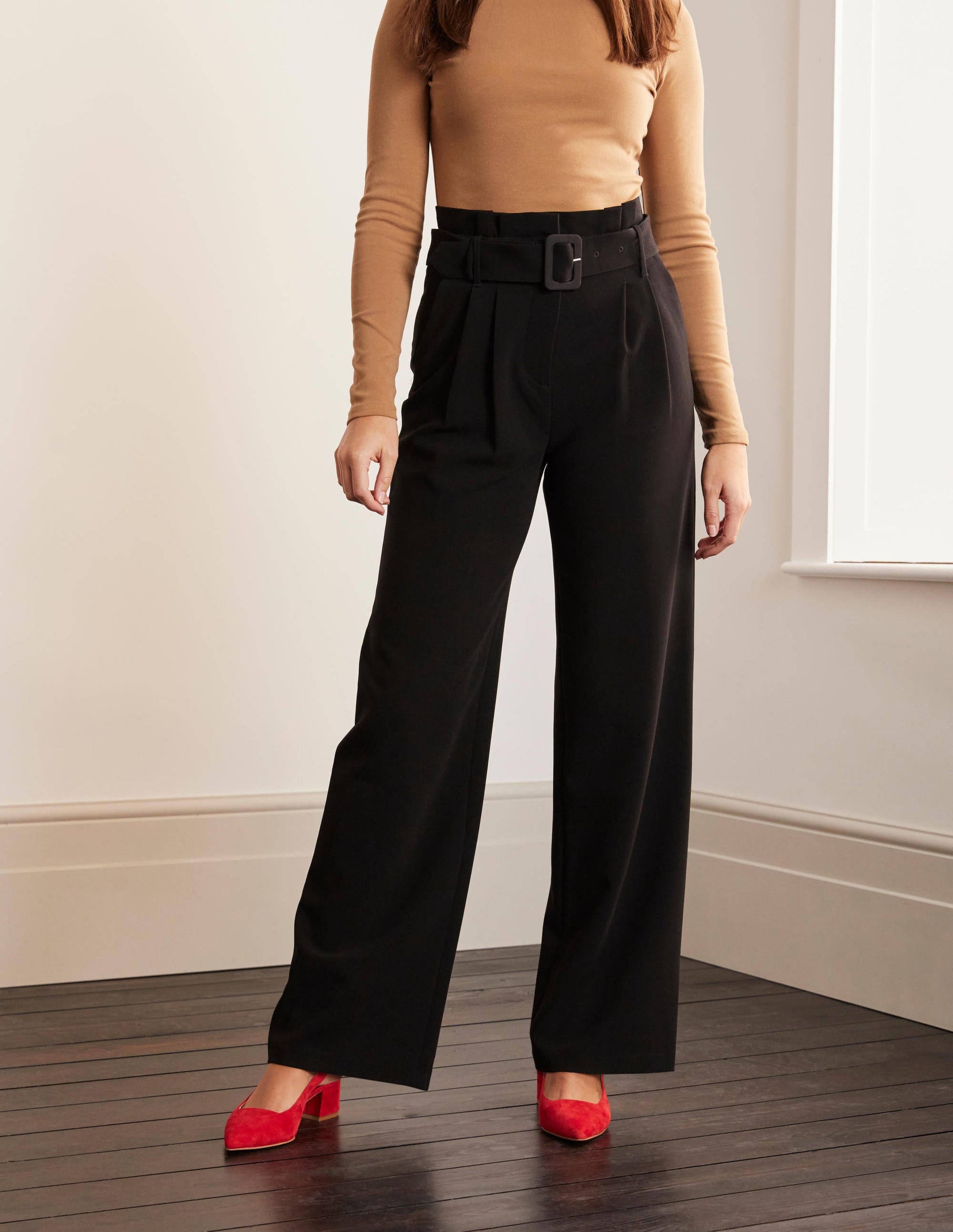 Powis Hose mit weitem Bein-Schwarz-2