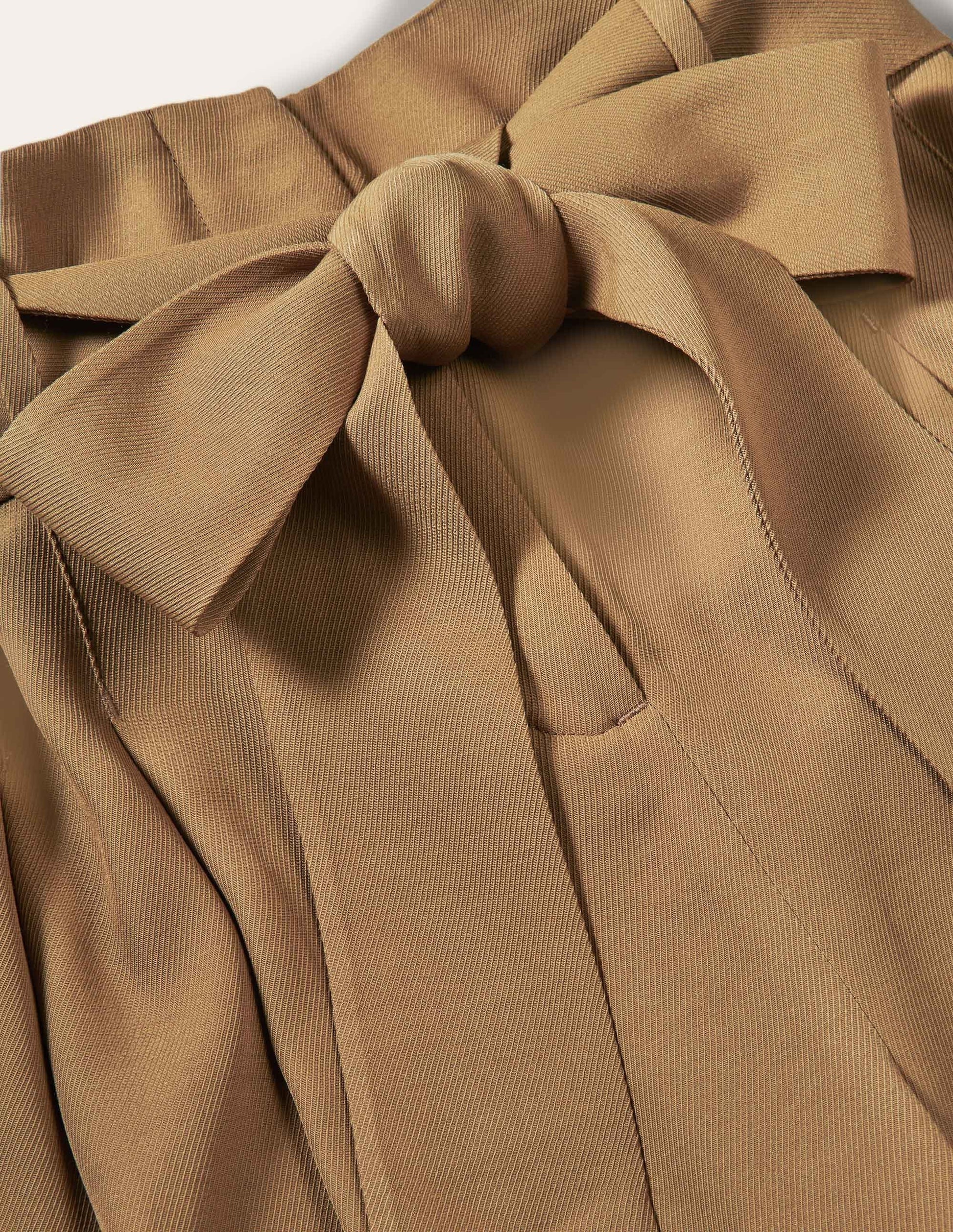 Melville Culotte mit Stoffgürtel-Kamelbraun-4