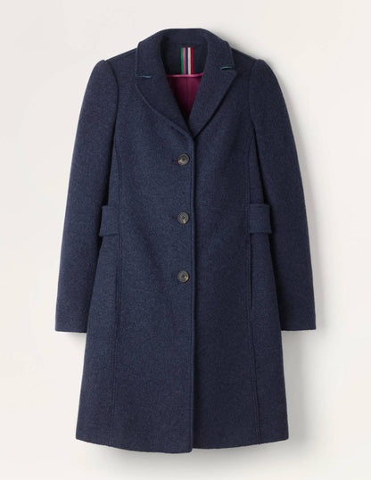 Einreihiger Trenchcoat-Marineblau