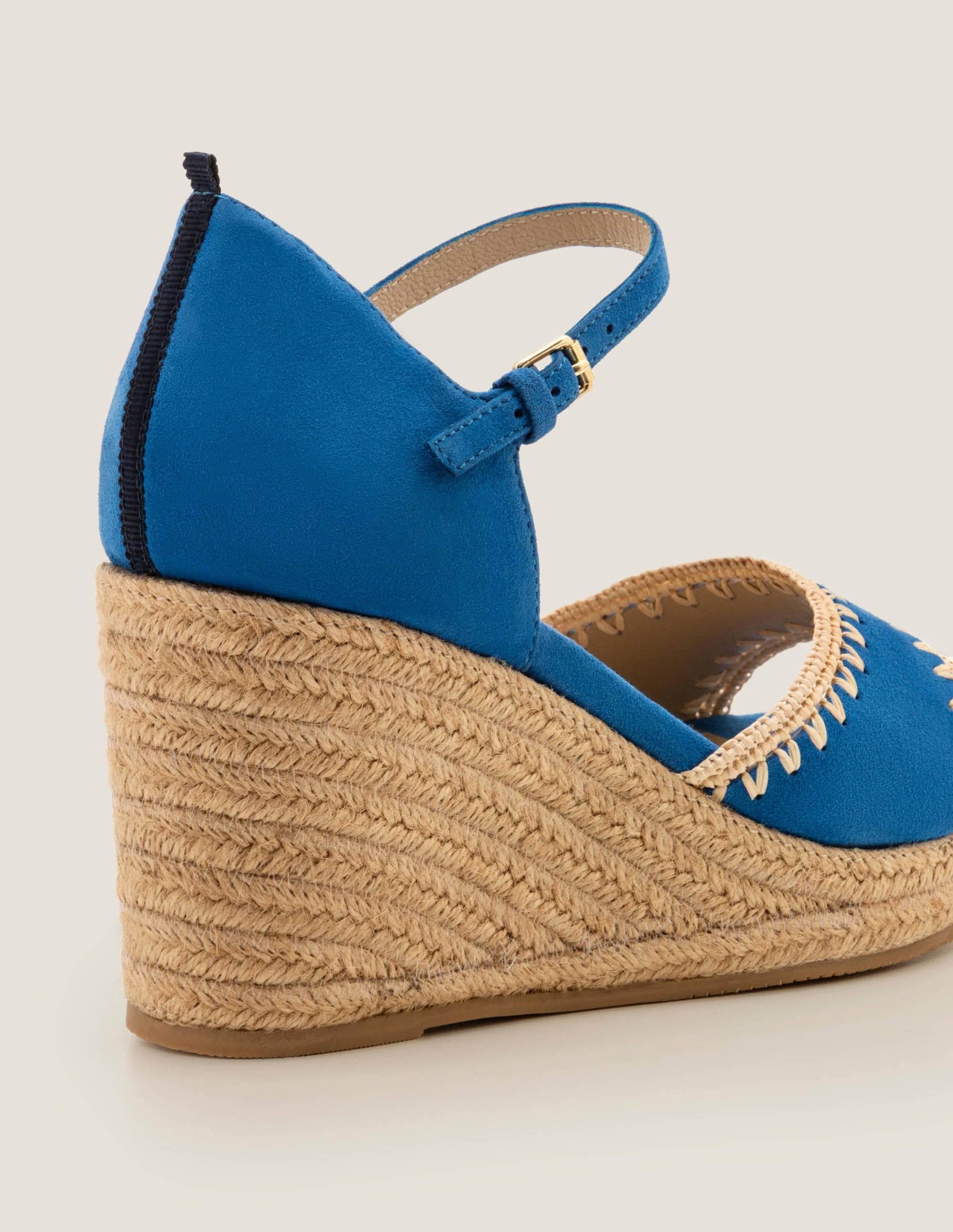 Compensées Layla façon espadrilles-Bleu audacieux - Image 1