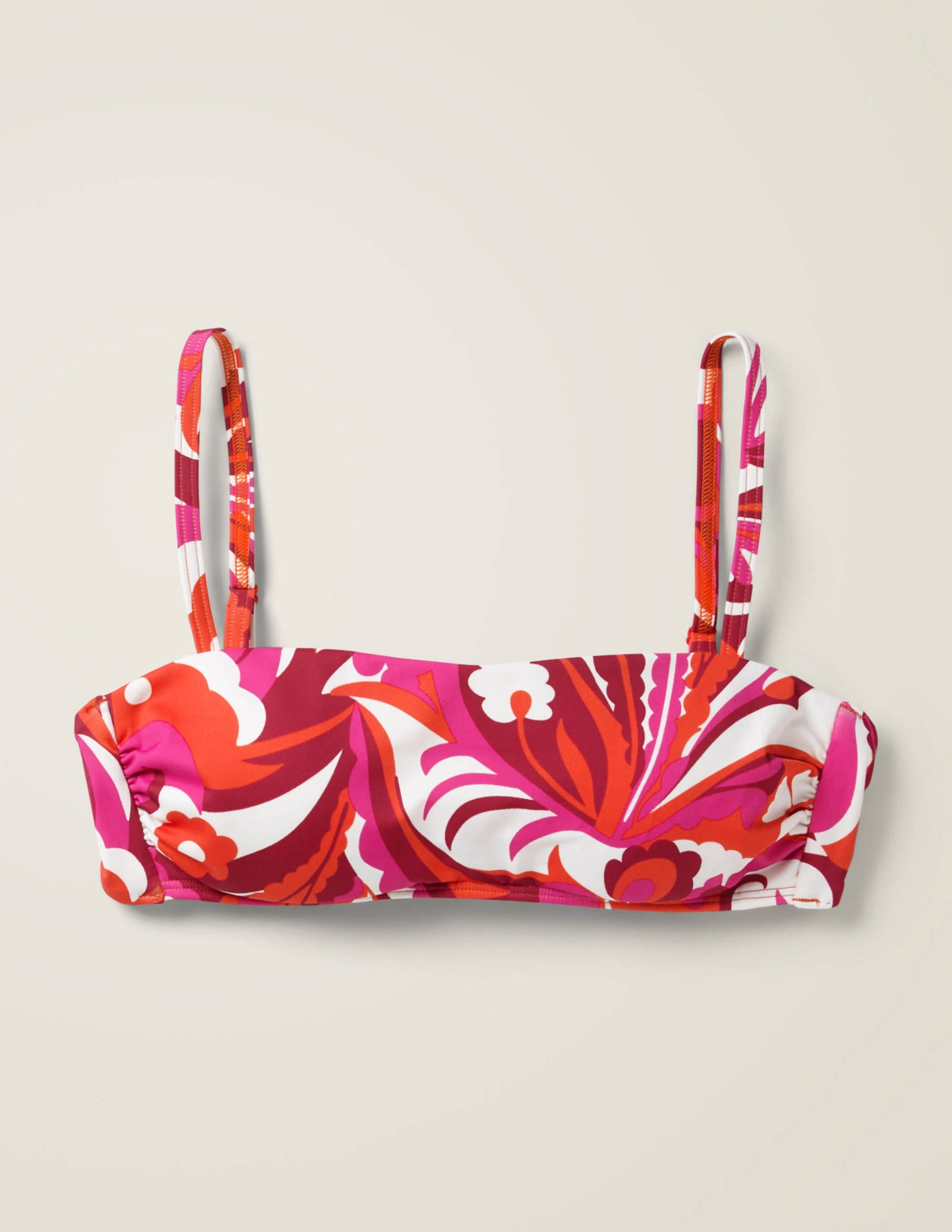 Andros Tie Detail Bikini Top-Pop Pansy, Sunkissed Floral - Image 6