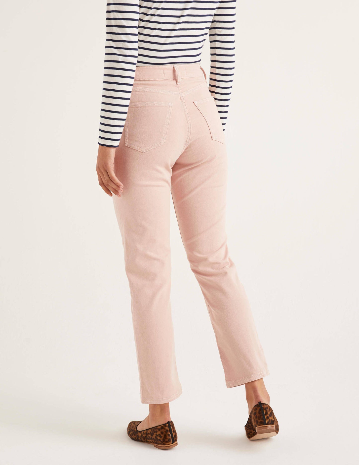 Gerade geschnittene Jeans mit Knopfleiste-Milchshake/Naturweiß