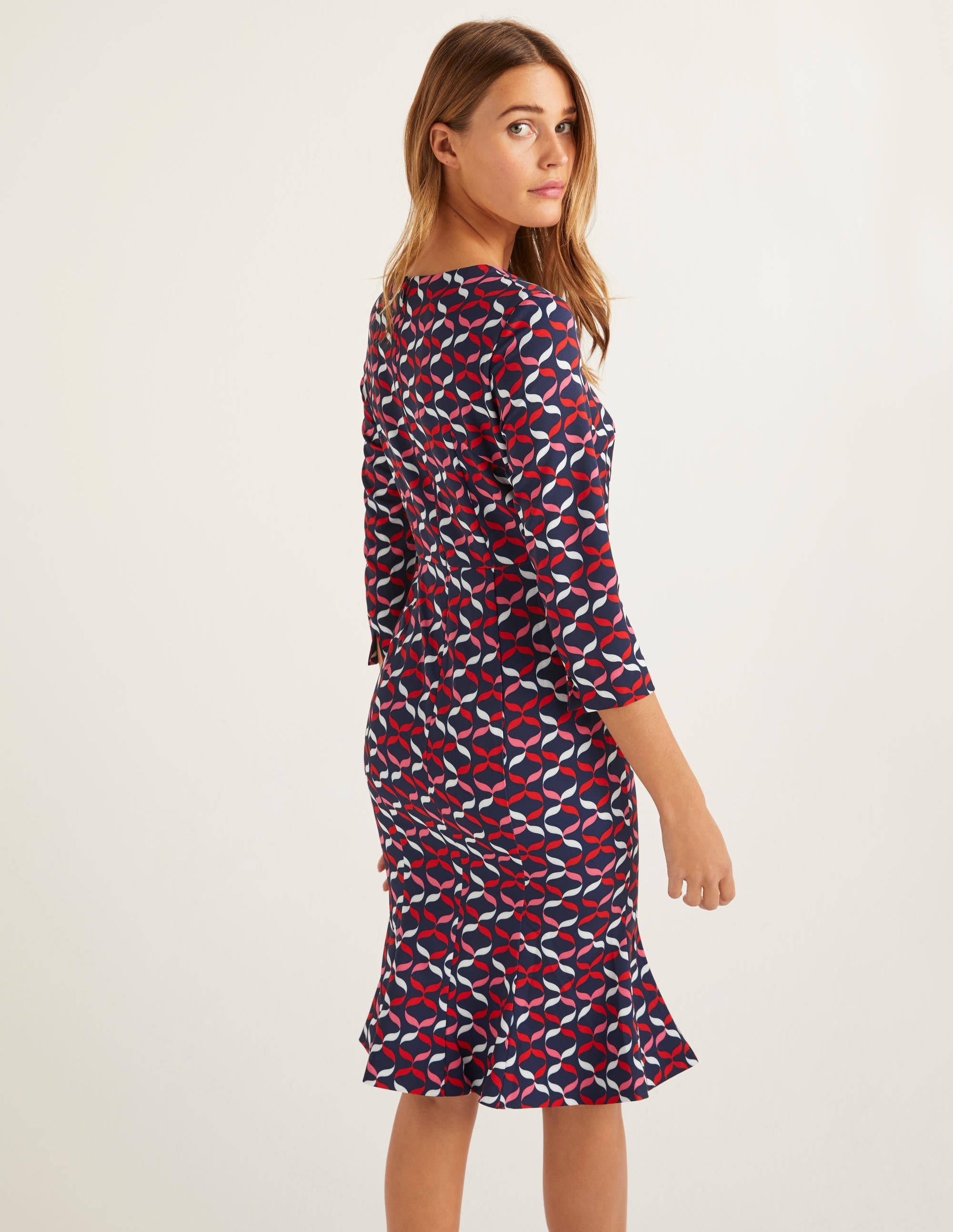 Robe Violette-Bleu marine, petits rubans multi - Image 3