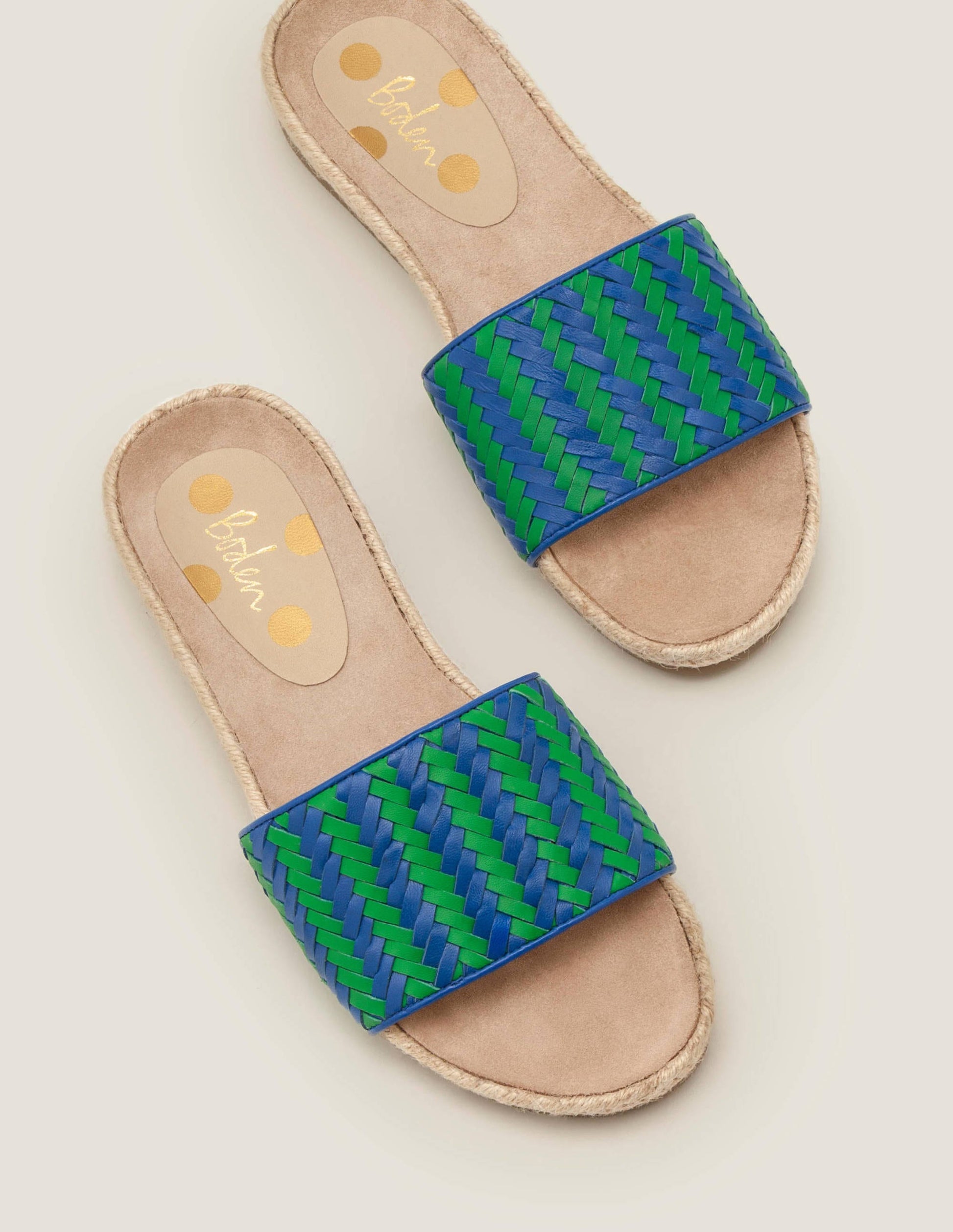 Claquettes matelassées Imogen-Bleu audacieux/émeraude profond-1
