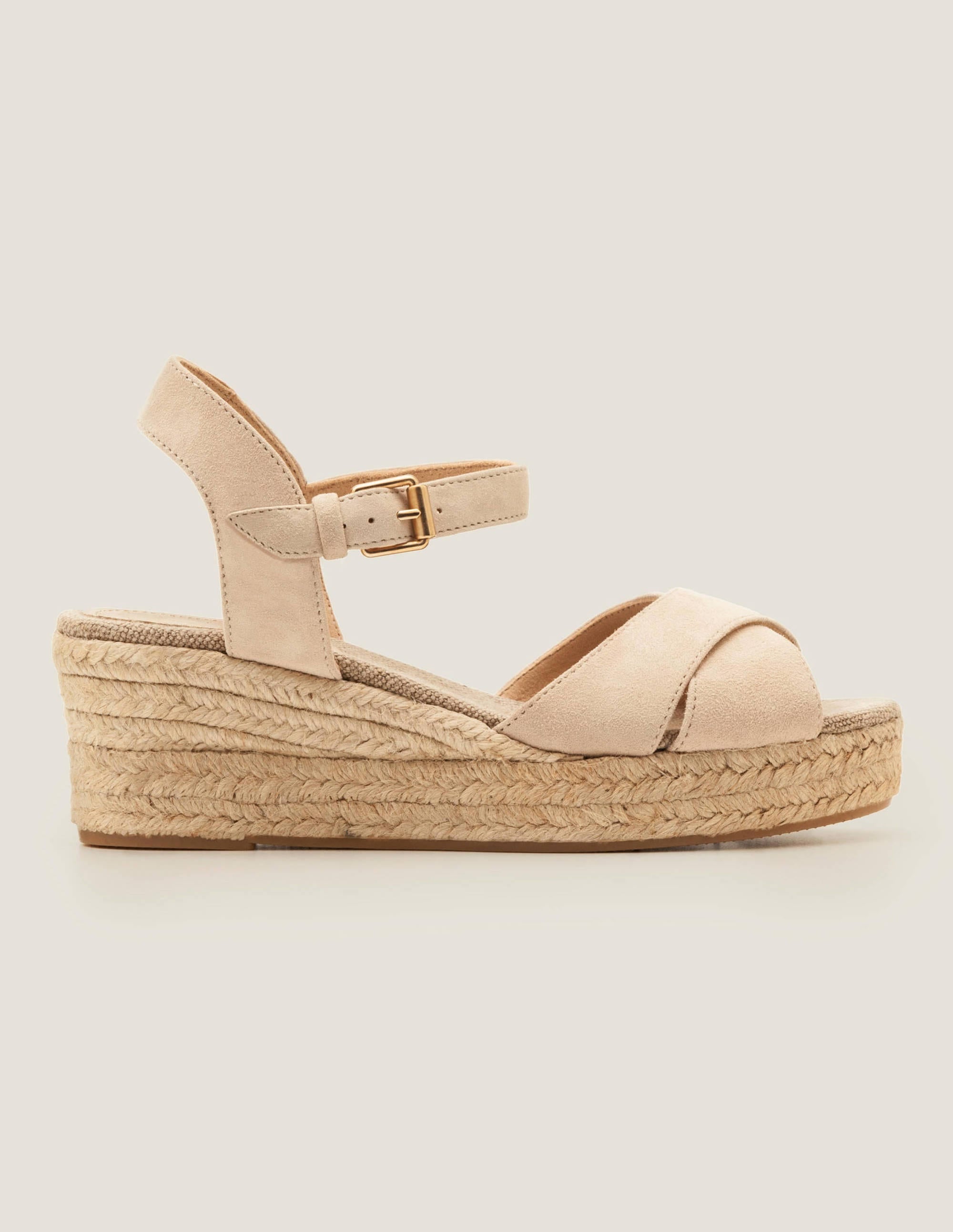 Compensées Jasmine façon espadrilles-Avoine - Image 4
