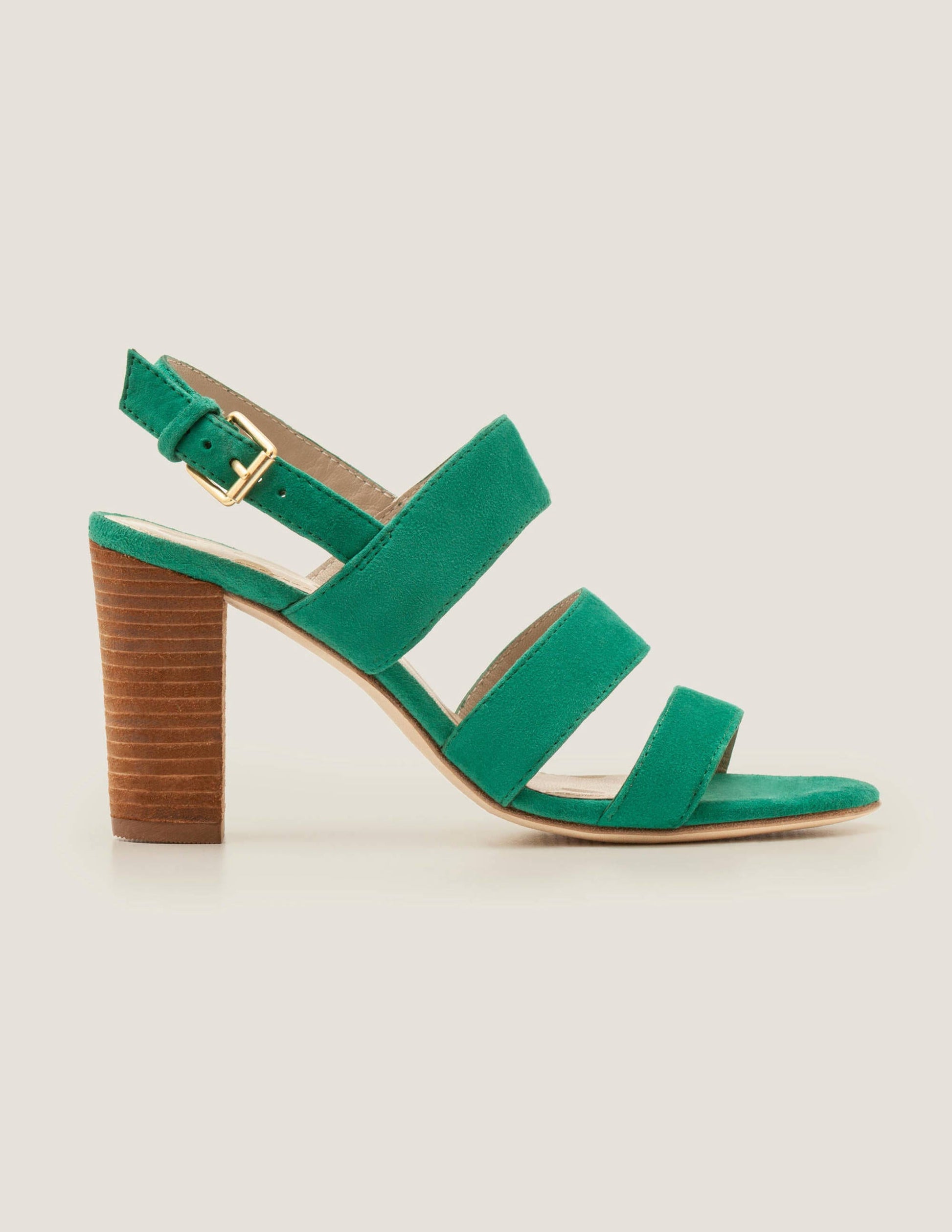 Samantha Heeled Sandals-Forest Green-2