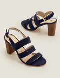 Sandales à talons Samantha-Bleu marine